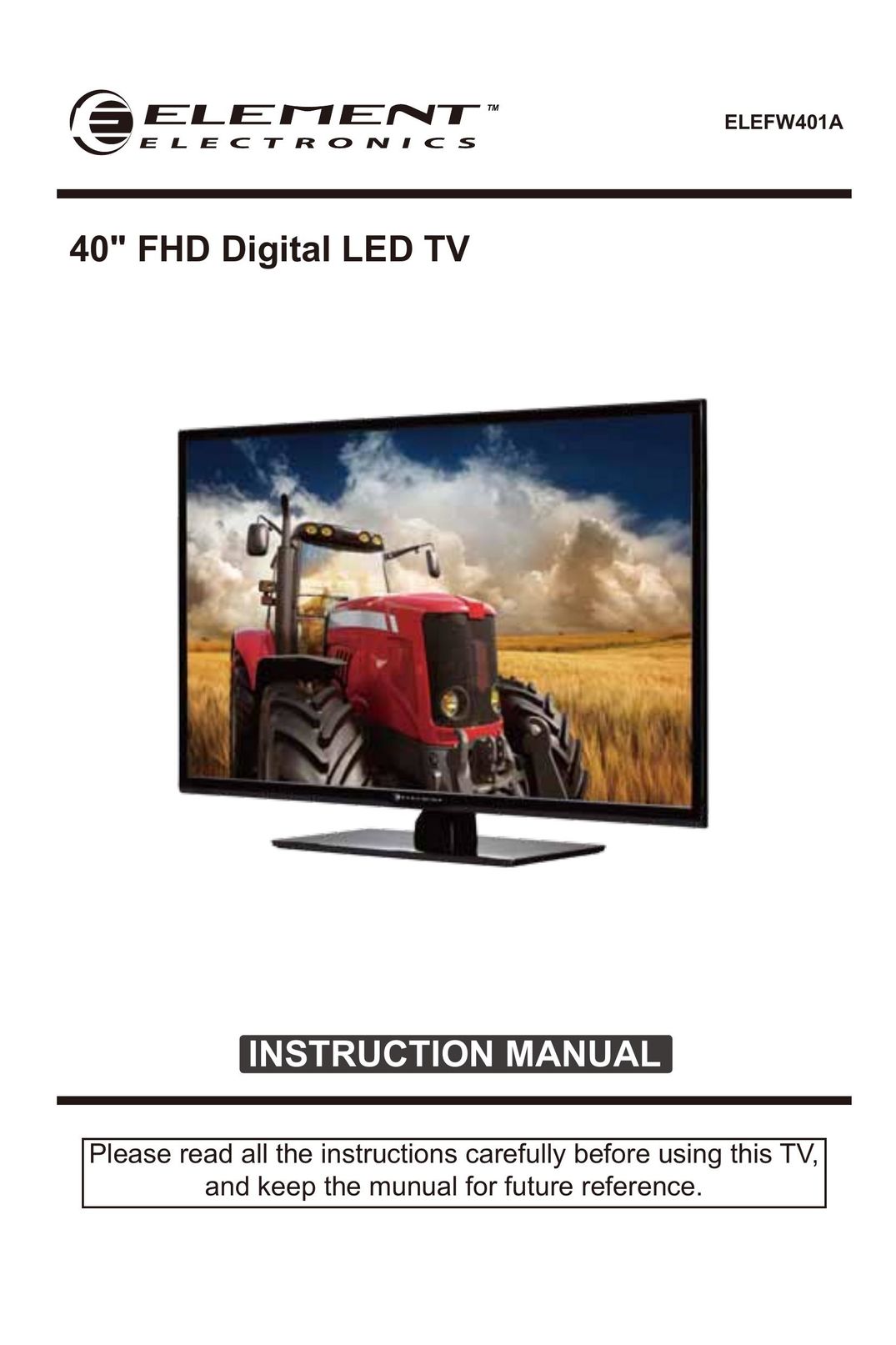 Element Electronics elefw401a Flat Panel Television User Manual