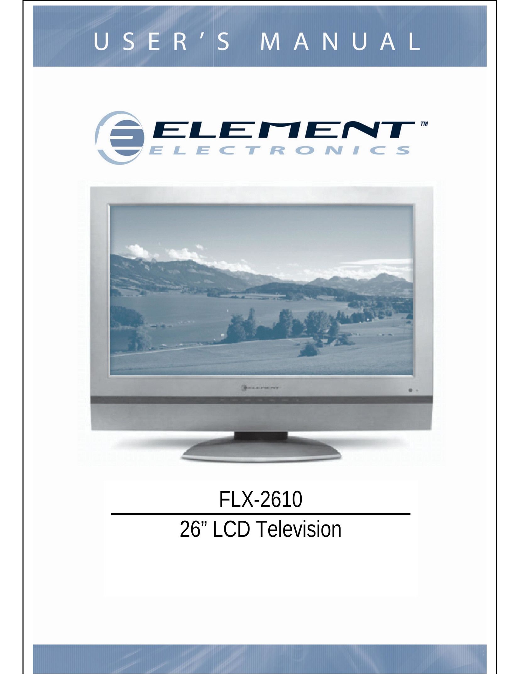 Element Electronics FLX-2610 Flat Panel Television User Manual