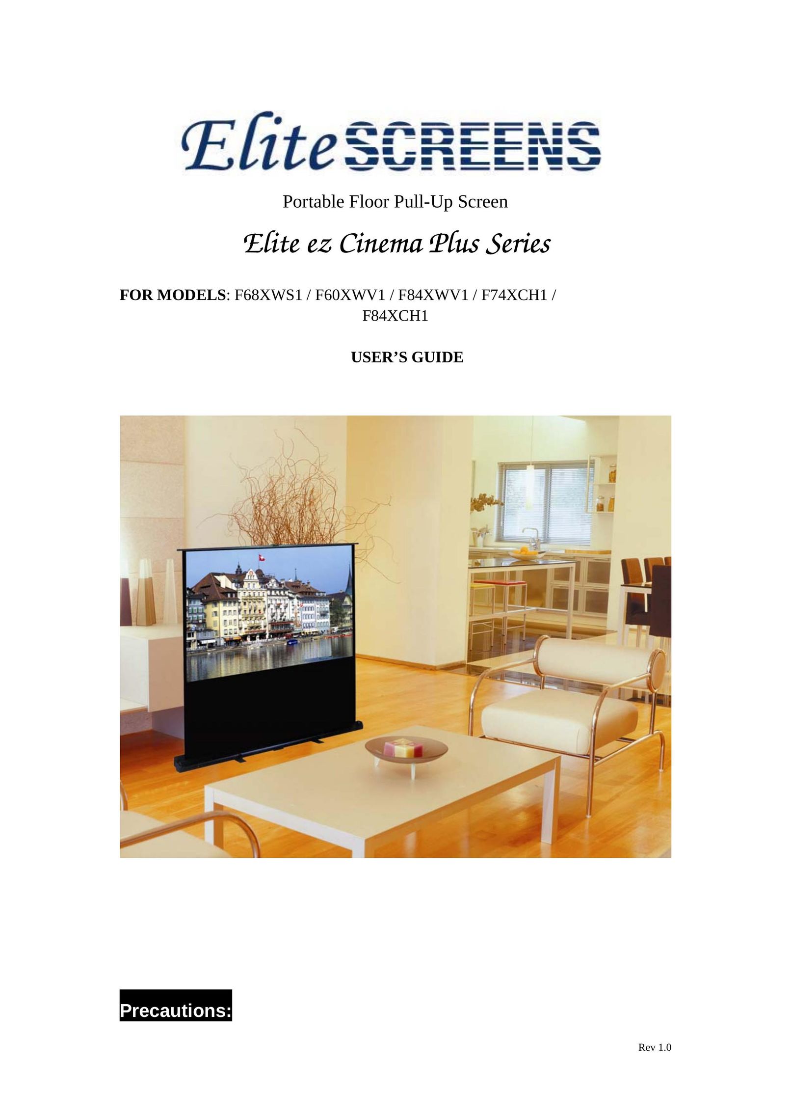 Elite Screens F84XCH1 Flat Panel Television User Manual