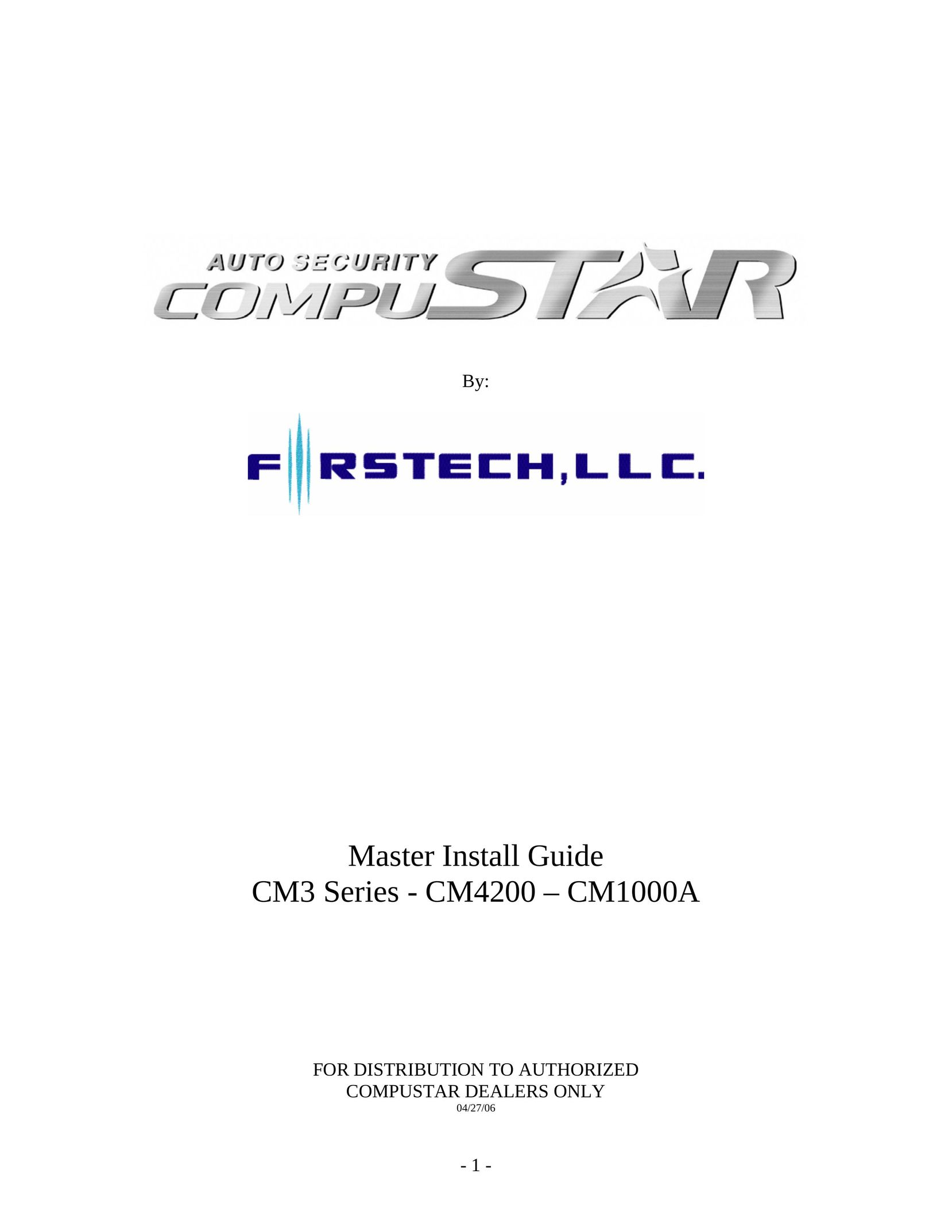 Firstech, LLC. CM1000A Flat Panel Television User Manual