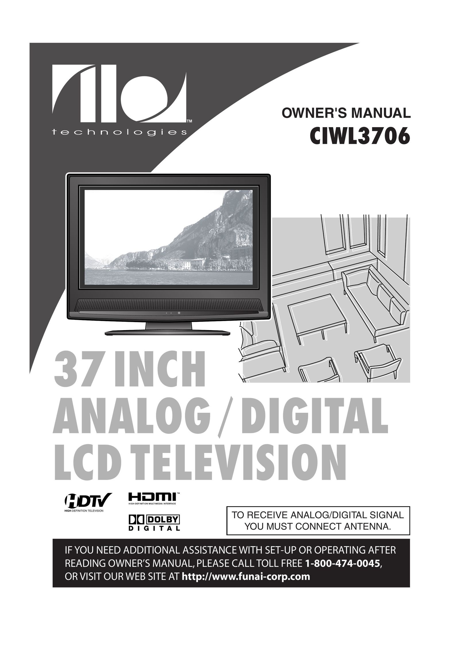 FUNAI CIWL3706 Flat Panel Television User Manual