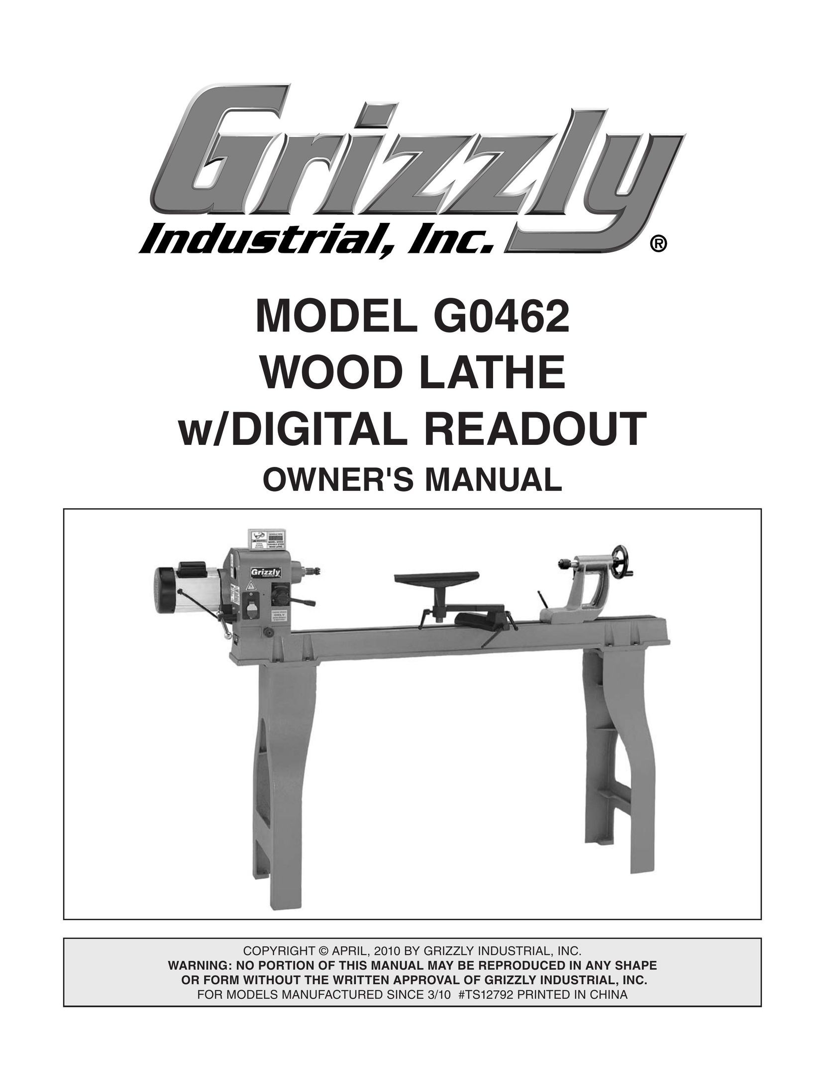 Grizzly G0462 Flat Panel Television User Manual