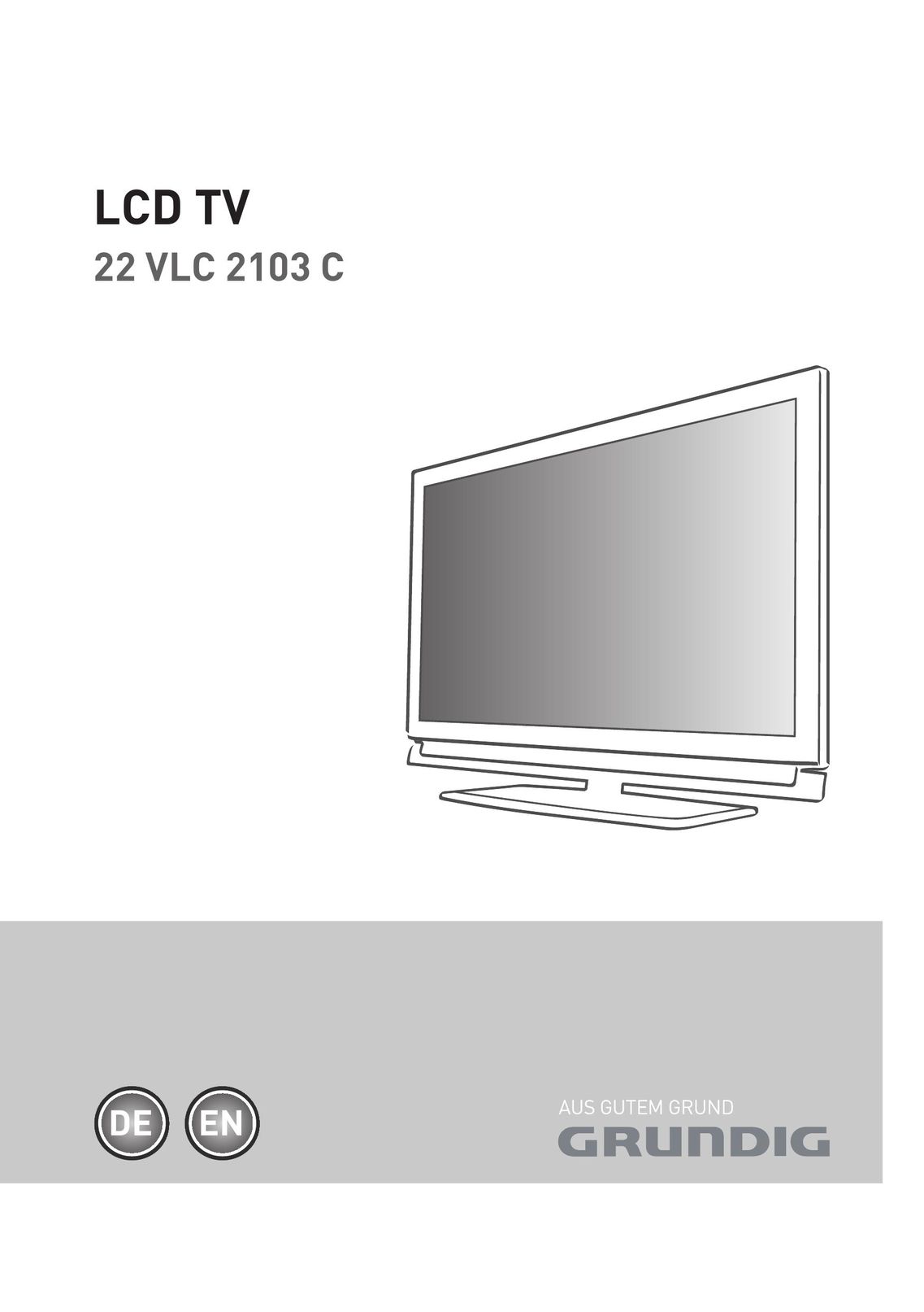 Grundig 22 VLC 2103 C Flat Panel Television User Manual