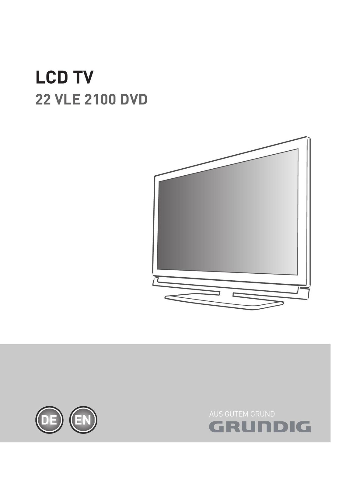 Grundig 22 VLE 2100 DVD Flat Panel Television User Manual