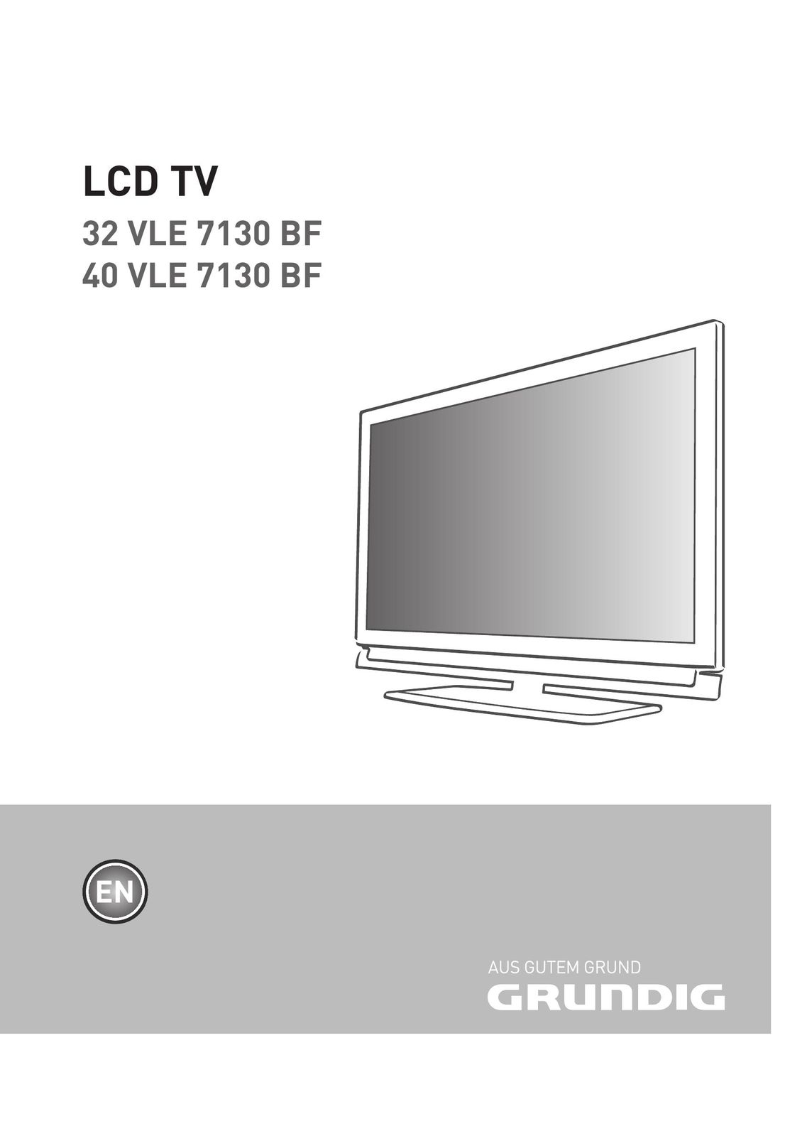 Grundig 32 VLE 7130 BF Flat Panel Television User Manual