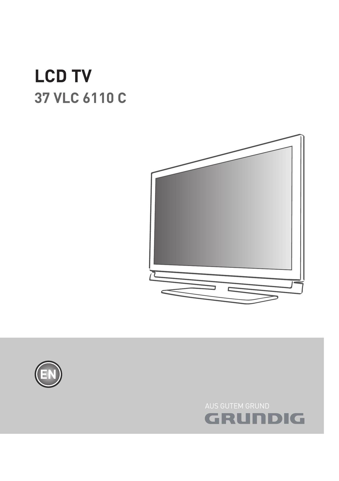 Grundig 37 VLC 6110 C Flat Panel Television User Manual