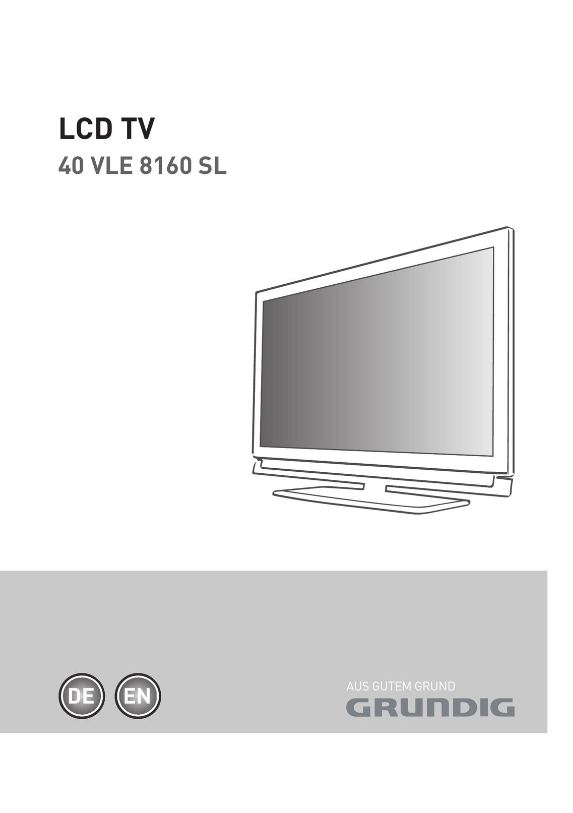 Grundig 40 VLE 8160 SL Flat Panel Television User Manual