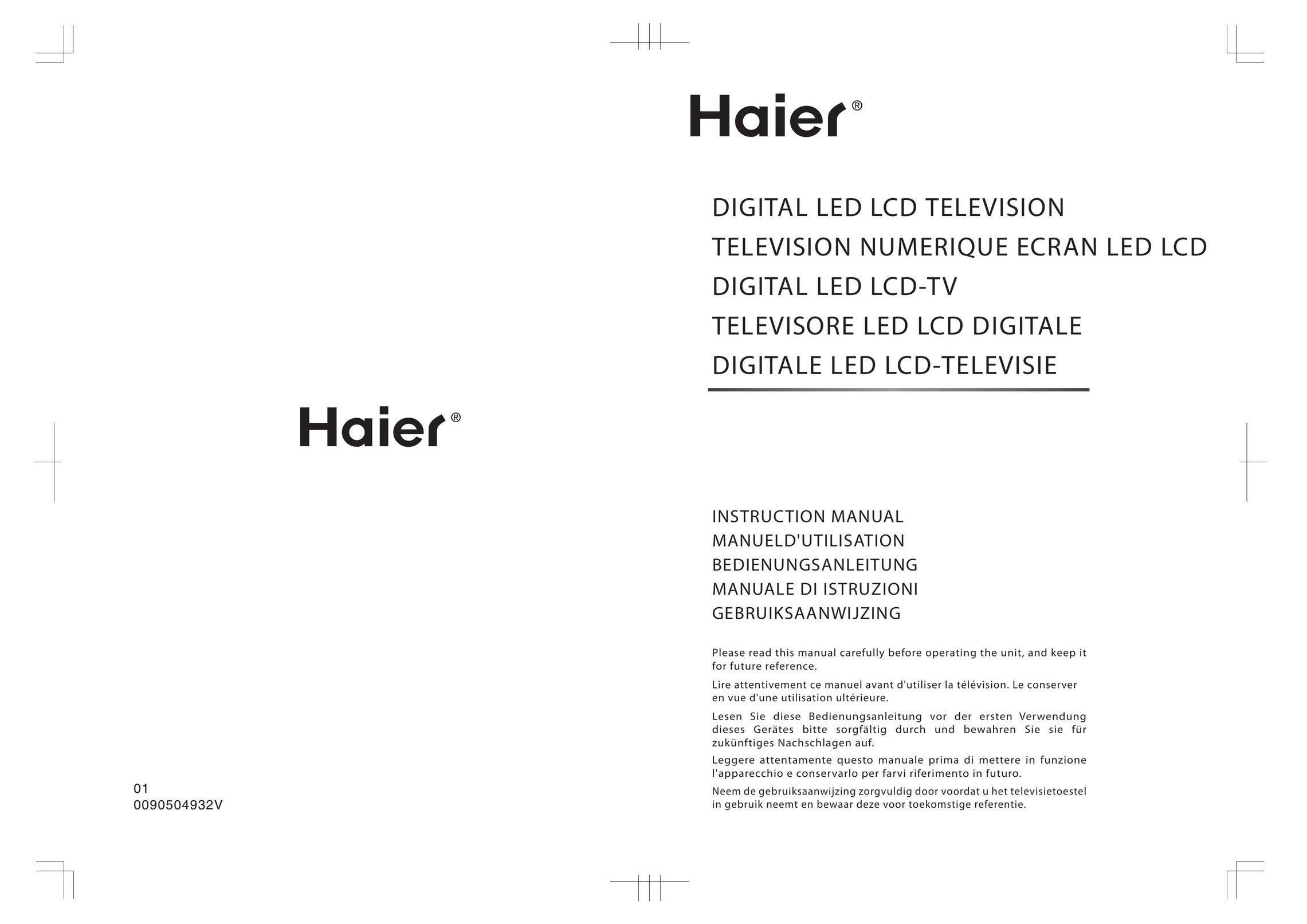Haier 0090504932V Flat Panel Television User Manual