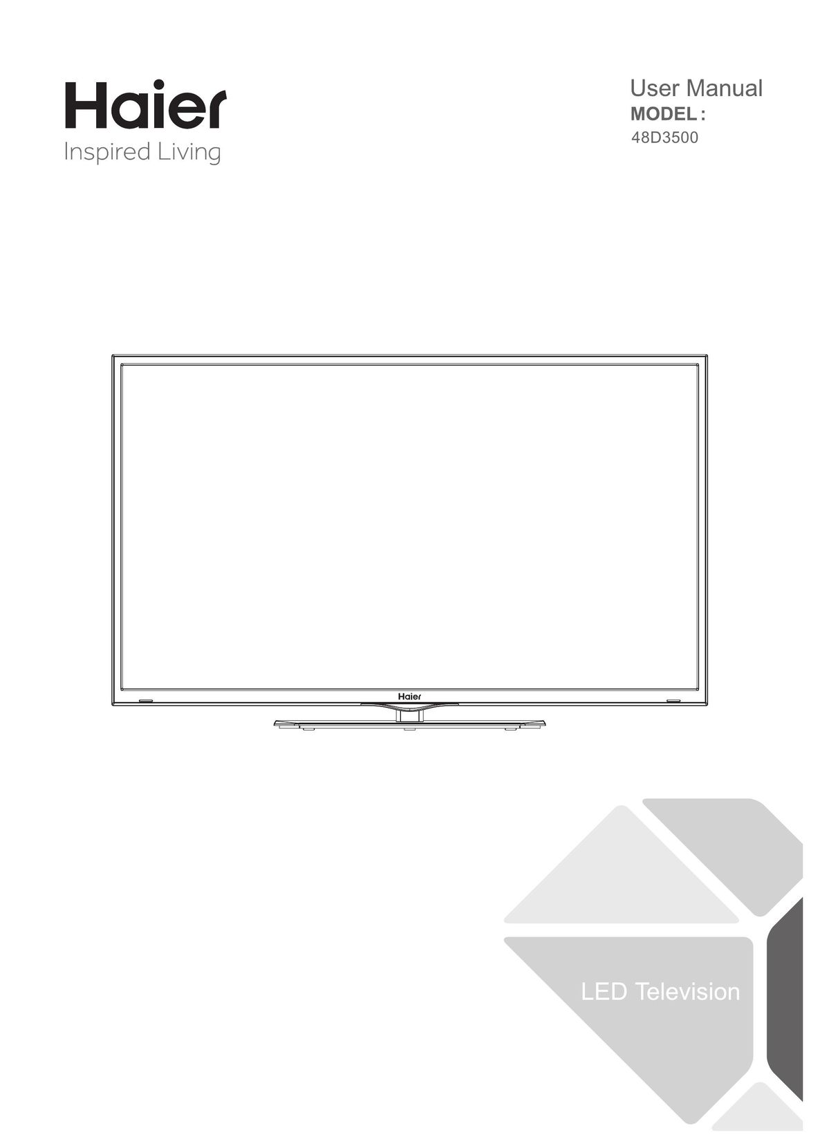 Haier 48D3500 Flat Panel Television User Manual