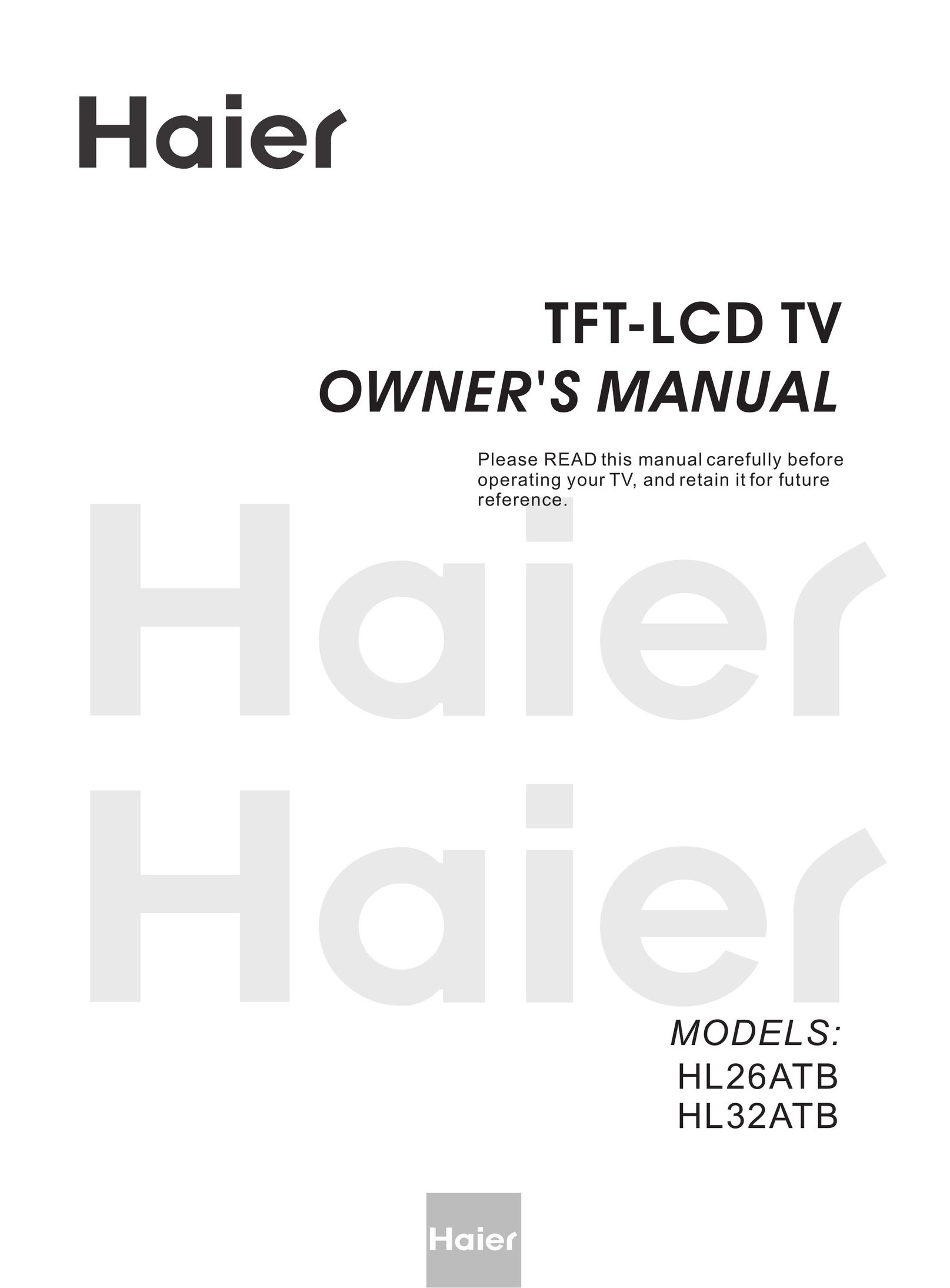 Haier HL26ATB Flat Panel Television User Manual