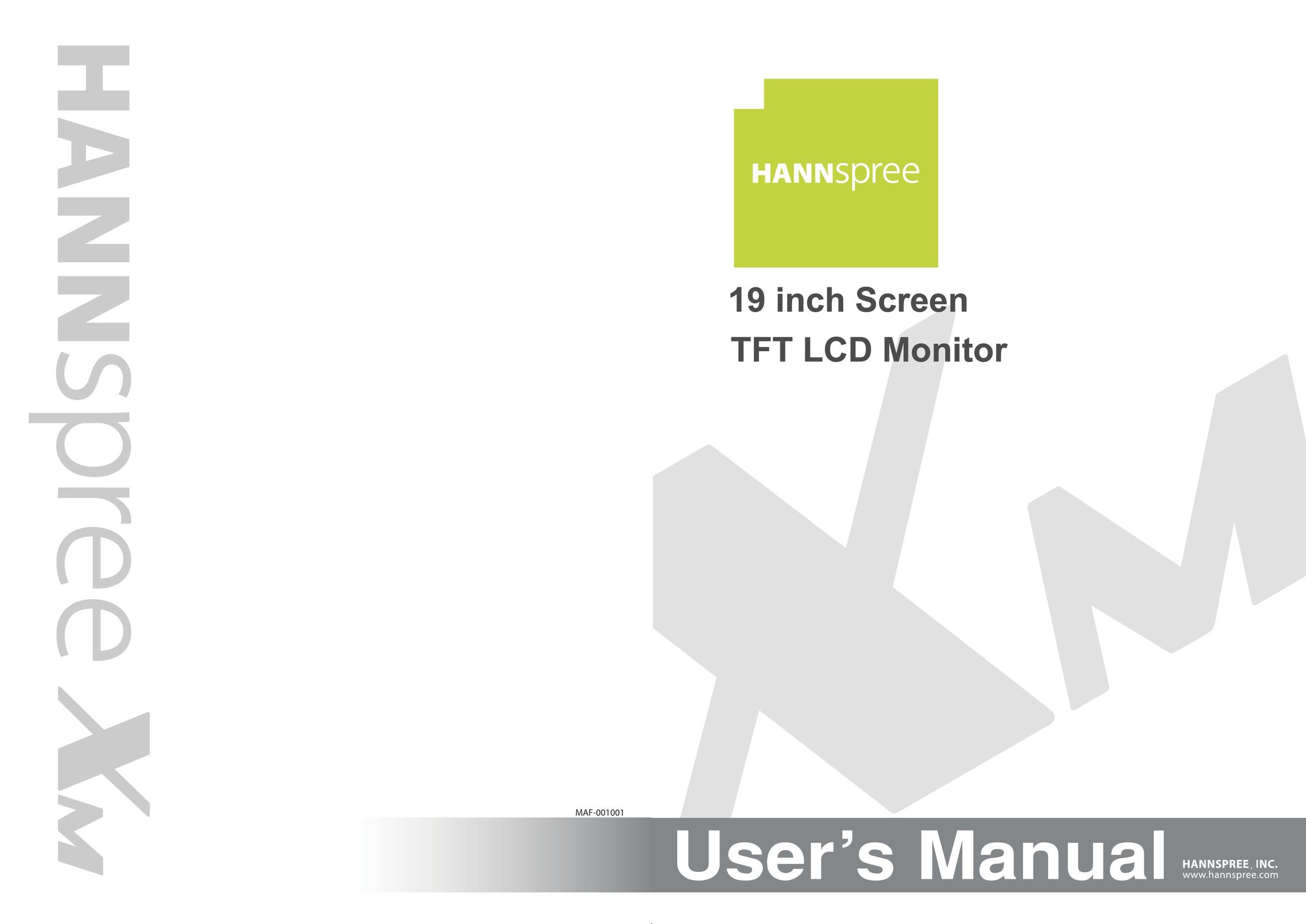 HANNspree 19 Inch Screen TFT LCD Monitor Flat Panel Television User Manual