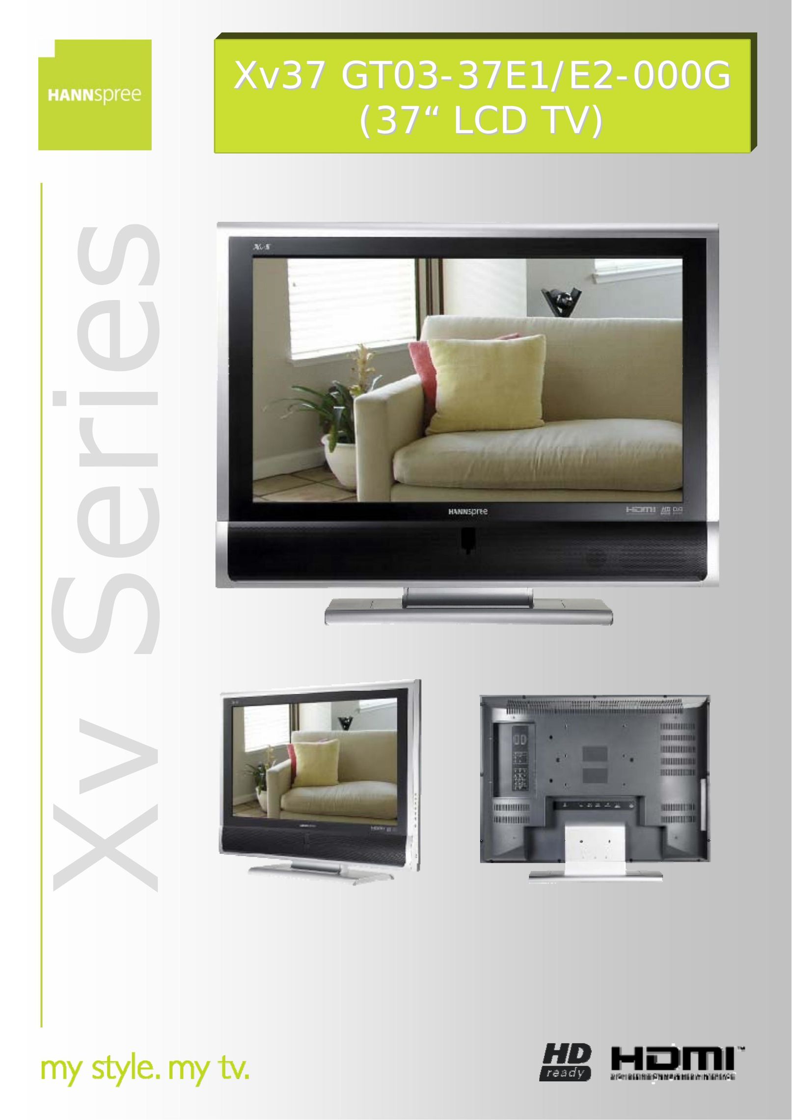 HANNspree GT03Xv37 Flat Panel Television User Manual