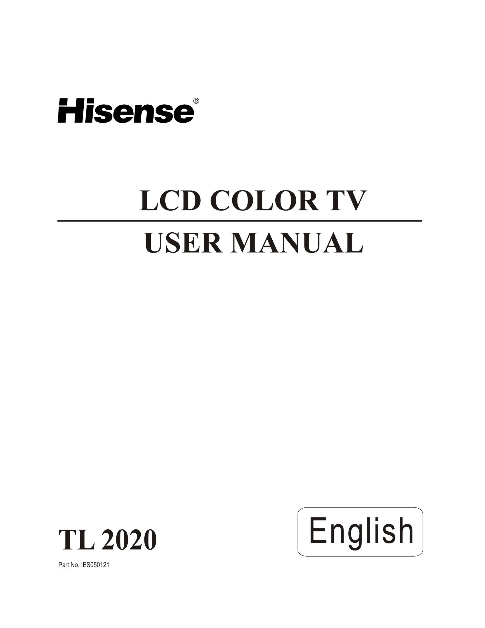 Hisense Group TL 2020 Flat Panel Television User Manual