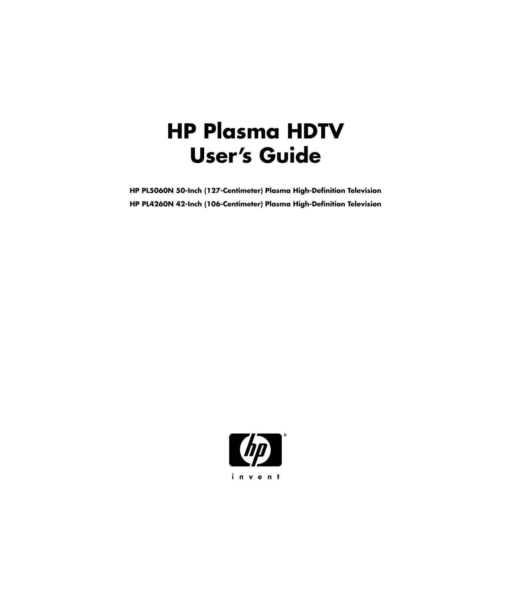 HP (Hewlett-Packard) HP PL5060N Flat Panel Television User Manual