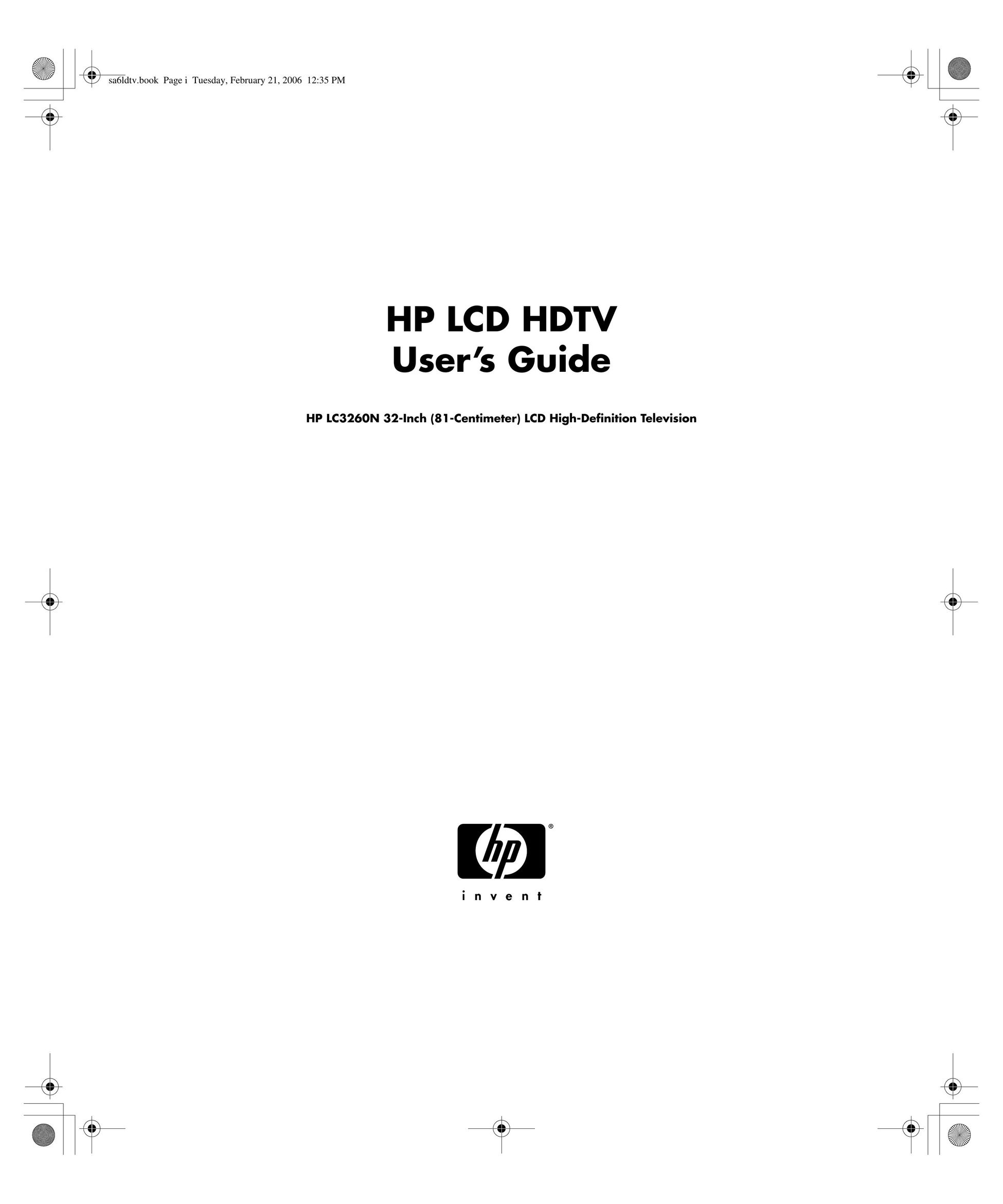 HP (Hewlett-Packard) LC3260N Flat Panel Television User Manual