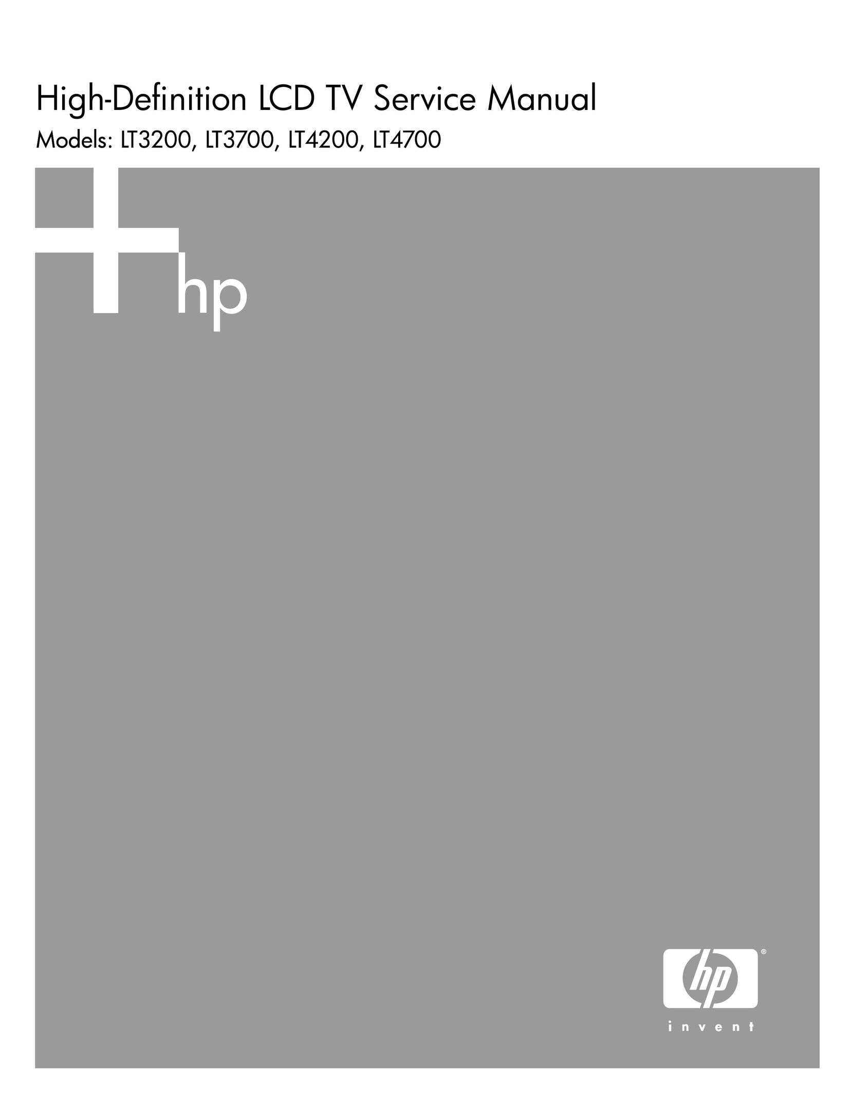HP (Hewlett-Packard) LT3700 Flat Panel Television User Manual