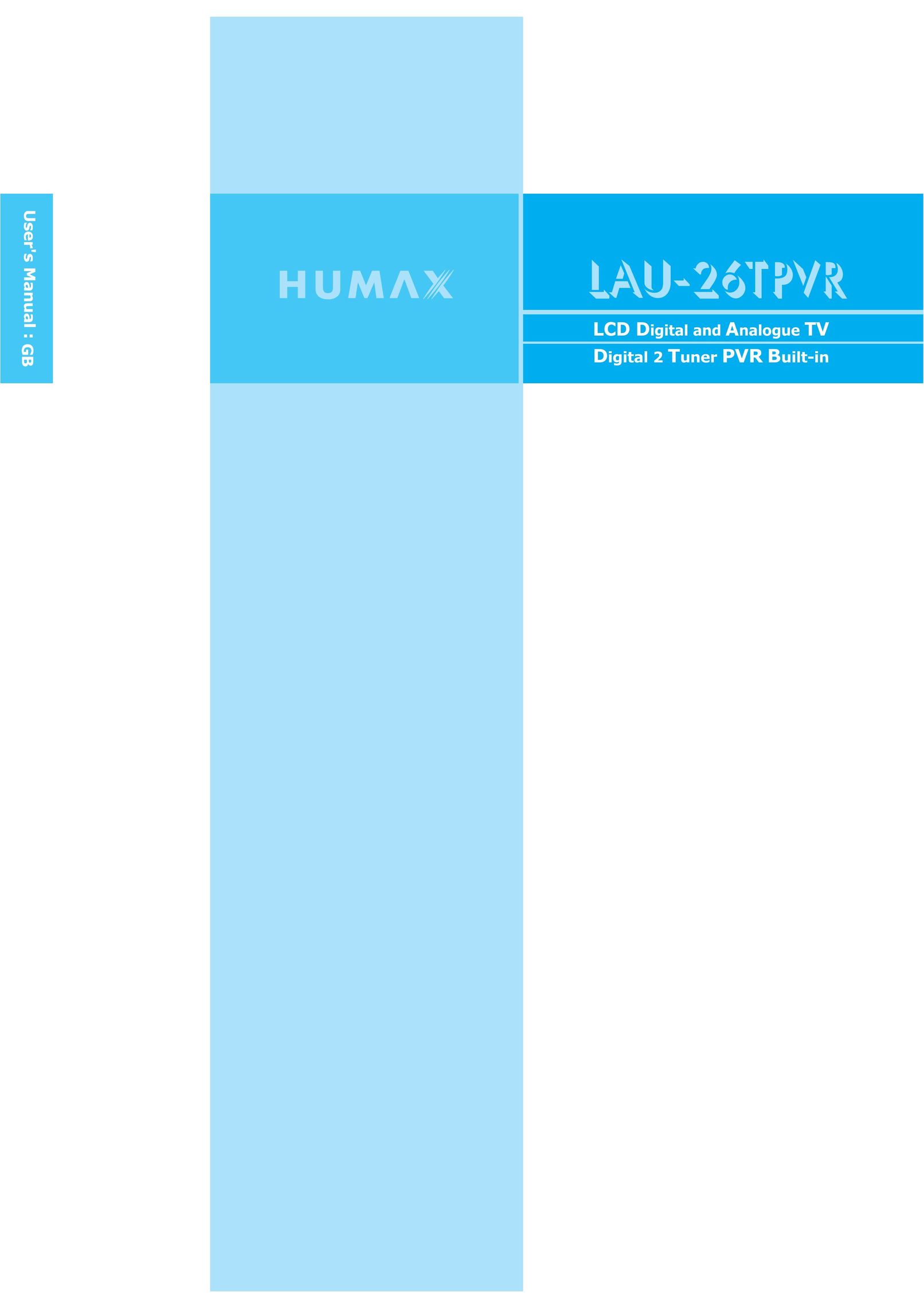Humax LAU-26TPVR Flat Panel Television User Manual