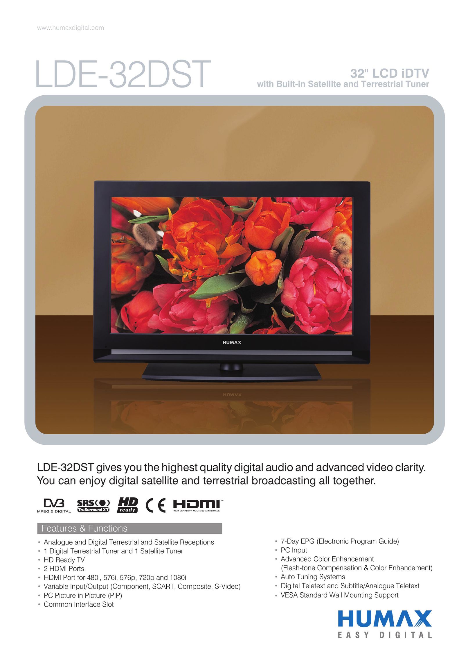 Humax LDE-32DST Flat Panel Television User Manual