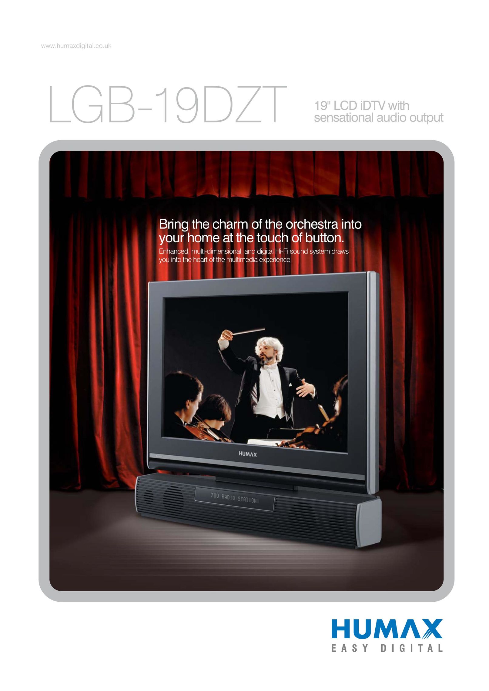 Humax LGB-19DZT Flat Panel Television User Manual