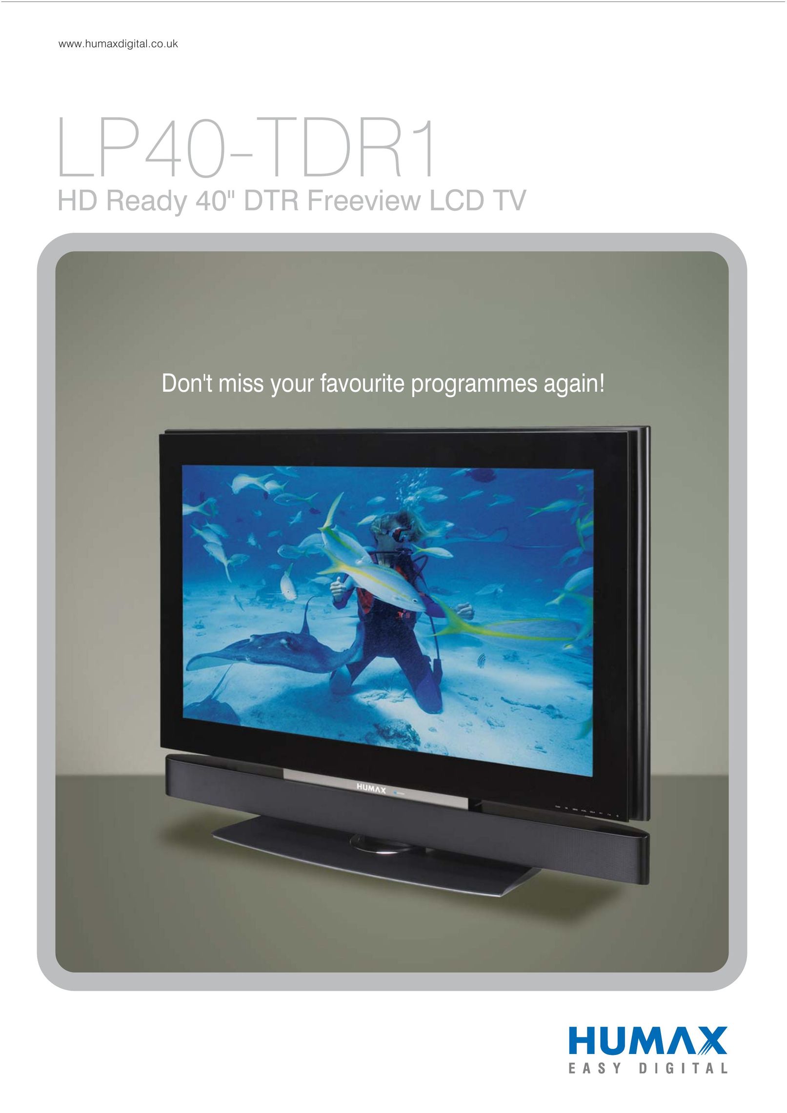 Humax LP40-TDR1 Flat Panel Television User Manual