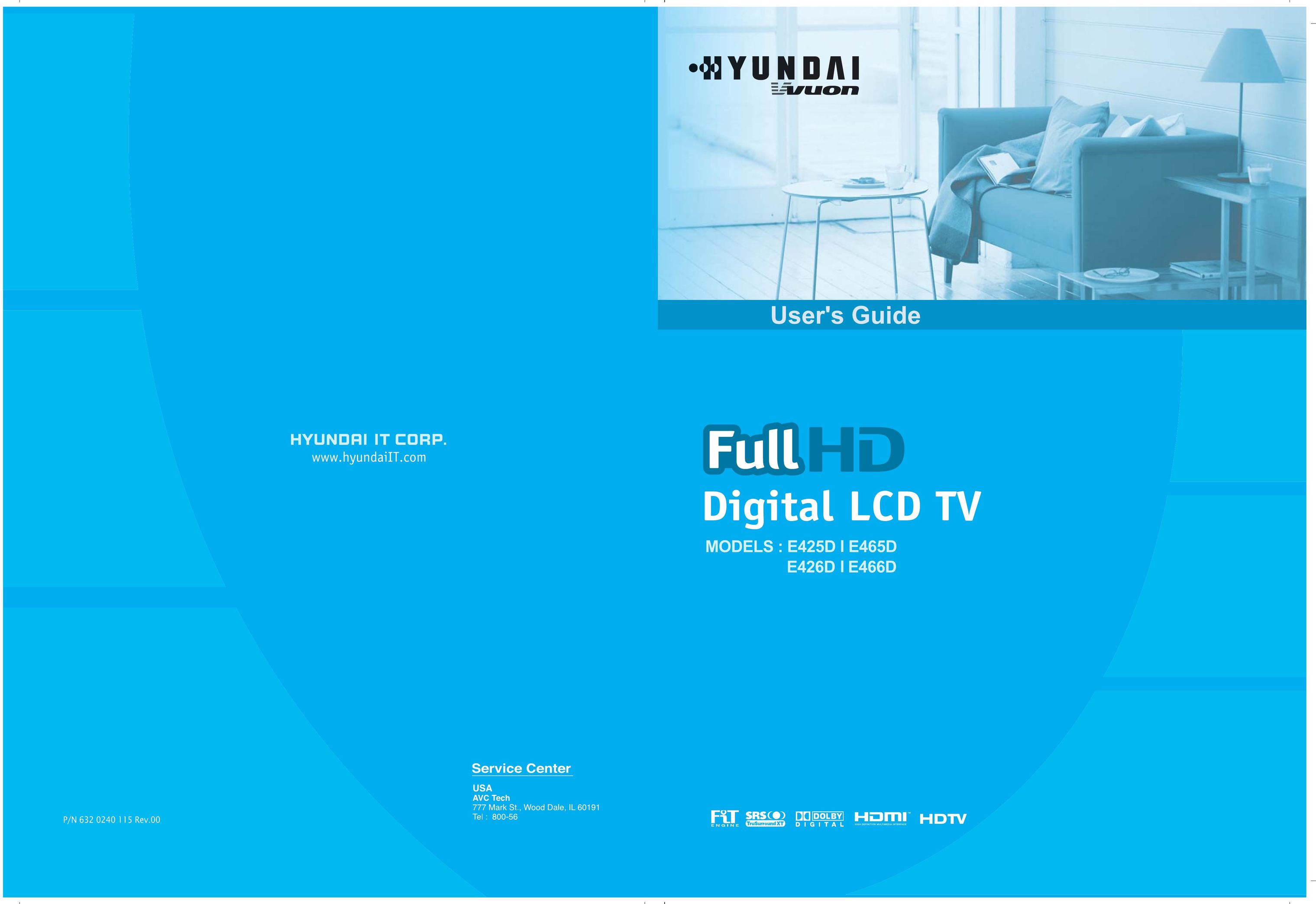 Hyundai IT E425D Flat Panel Television User Manual