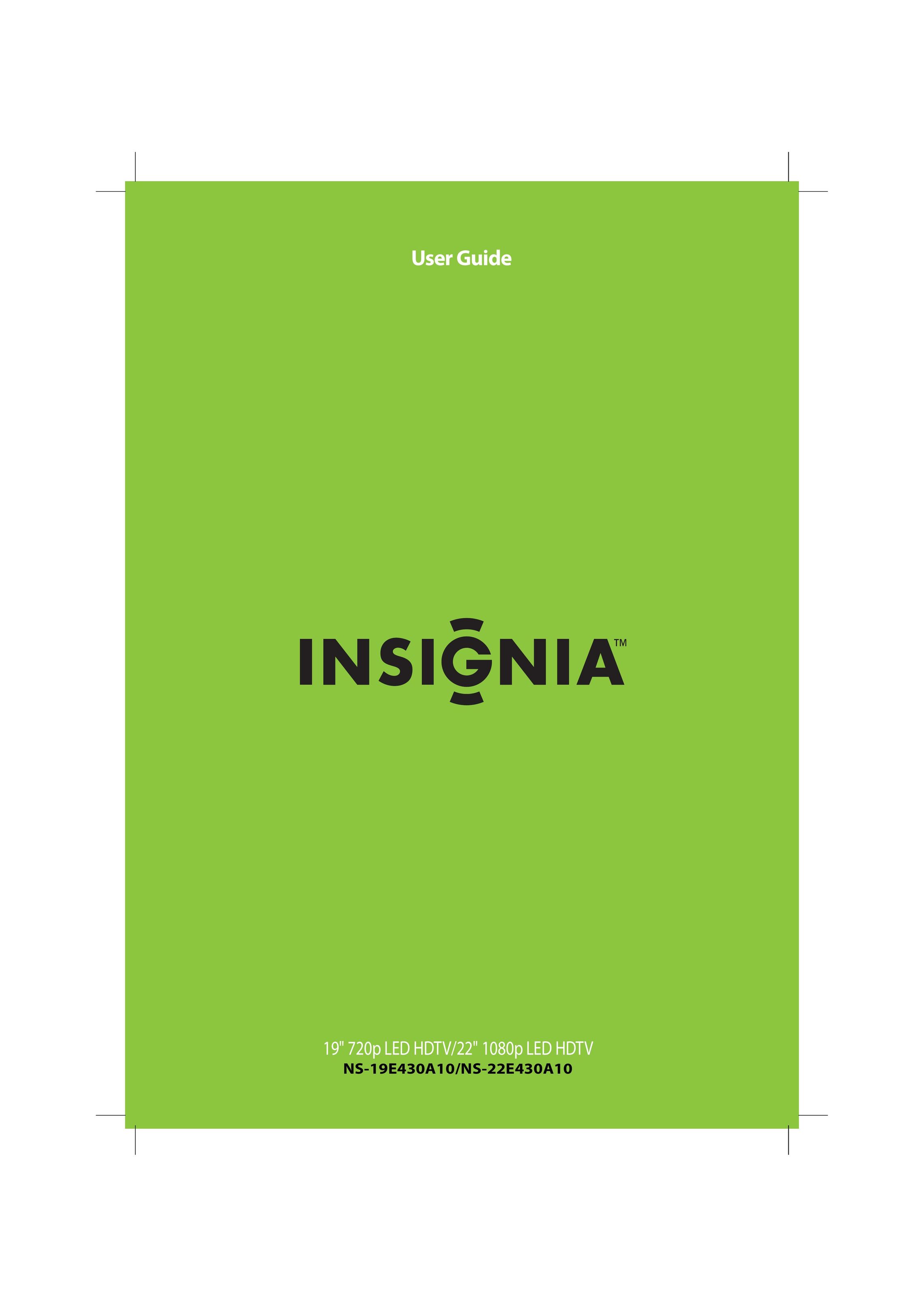 Insignia 09-1082 Flat Panel Television User Manual