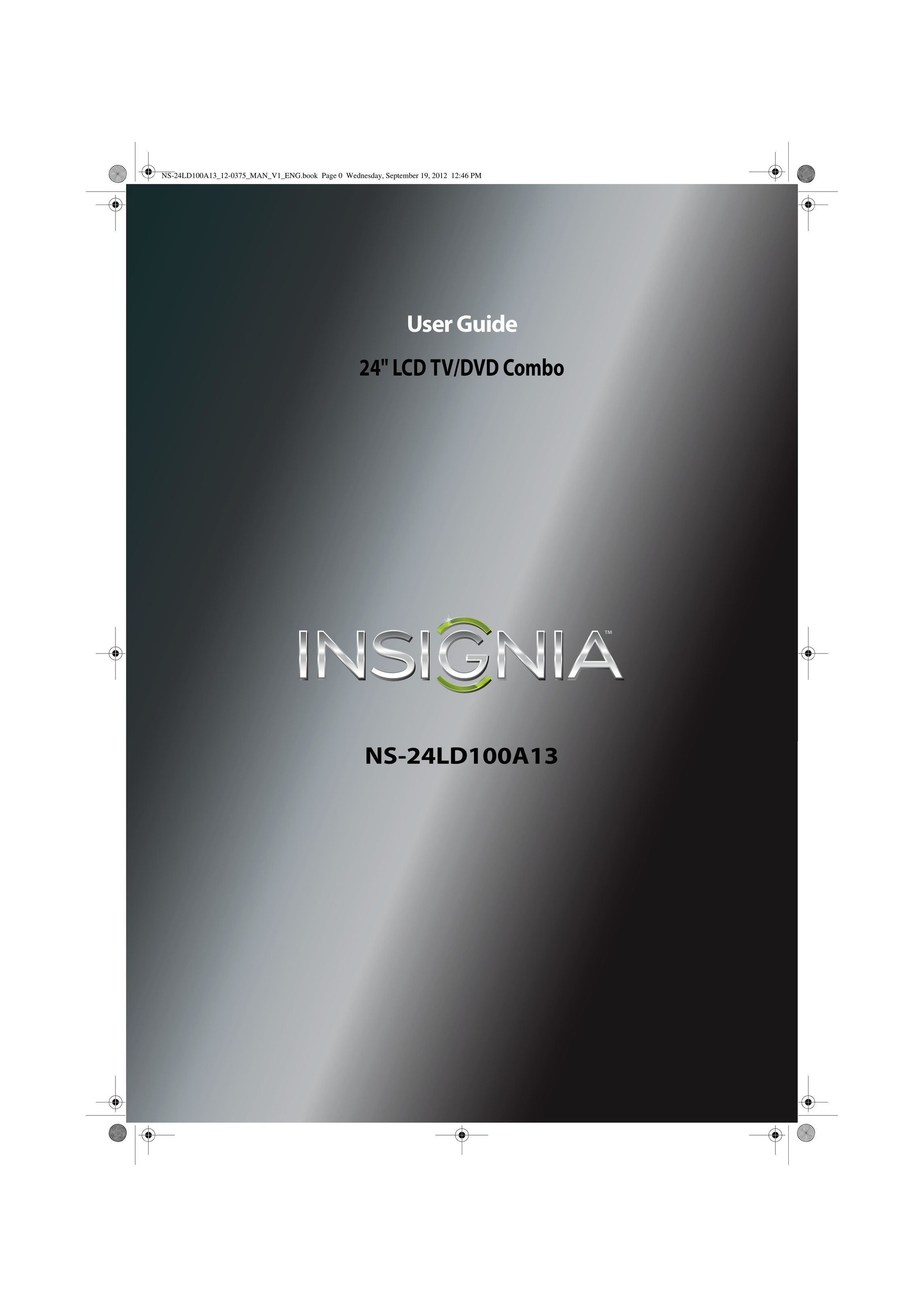 Insignia NS-24LD100A13 Flat Panel Television User Manual
