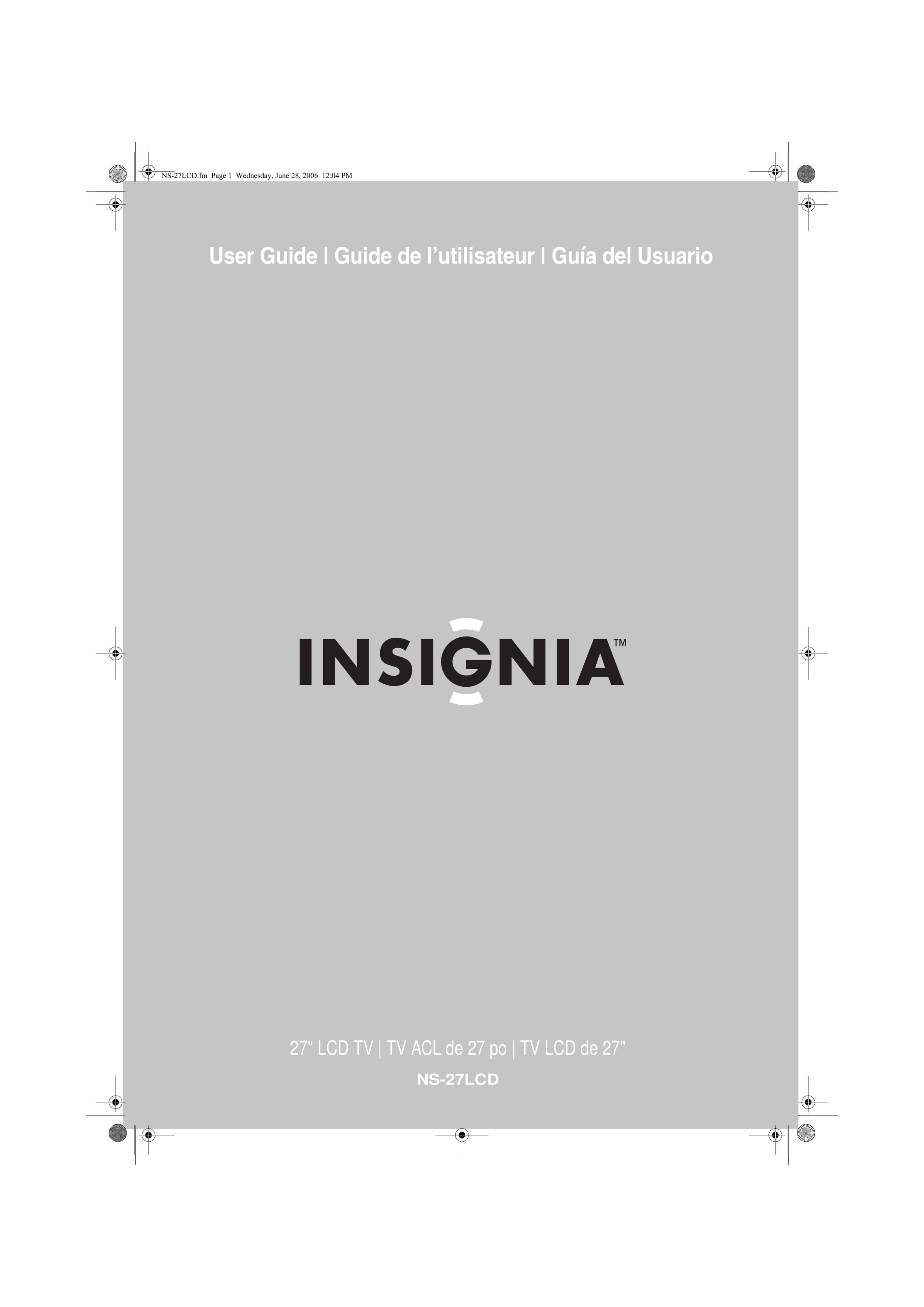 Insignia NS-27LCD Flat Panel Television User Manual