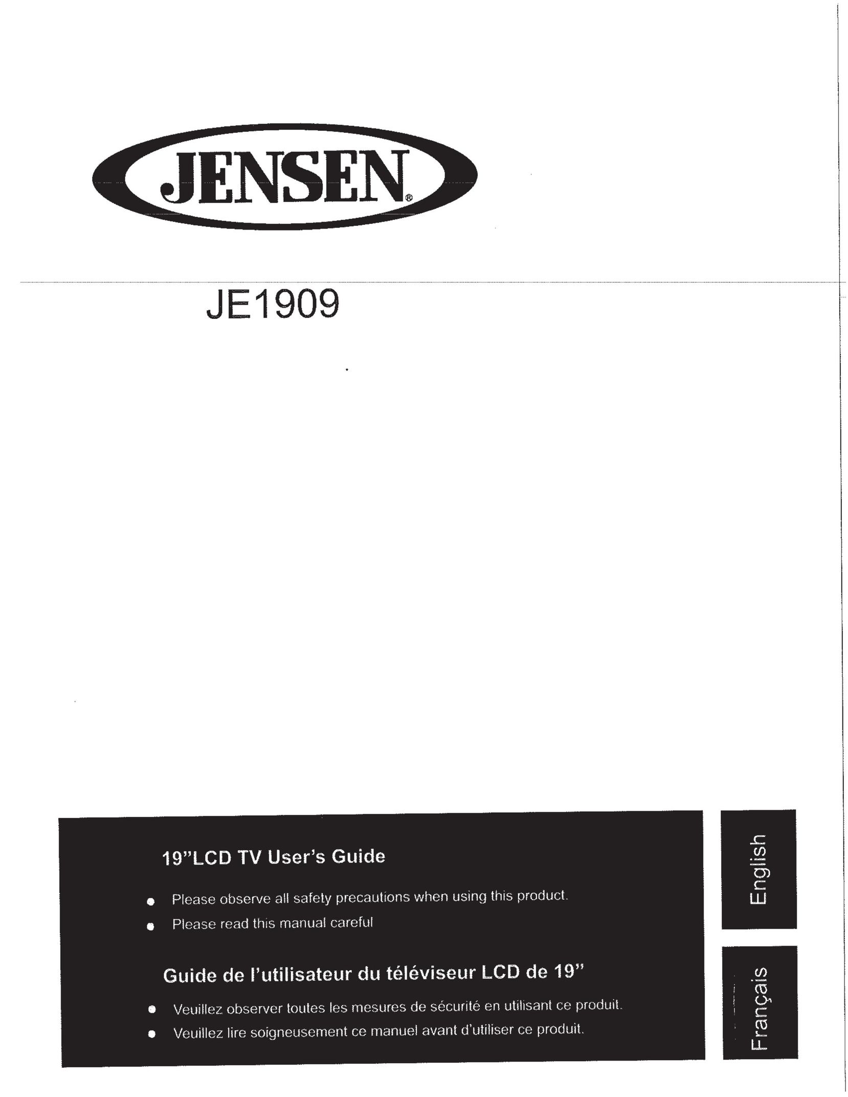Jensen JE1909 Flat Panel Television User Manual