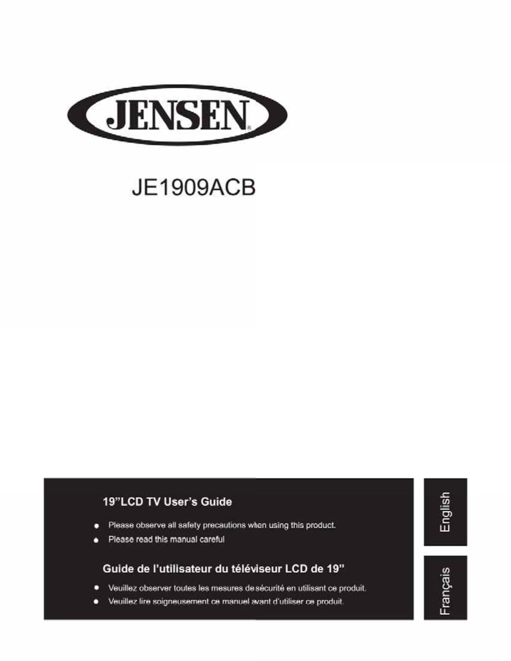 Jensen JE1909ACB Flat Panel Television User Manual