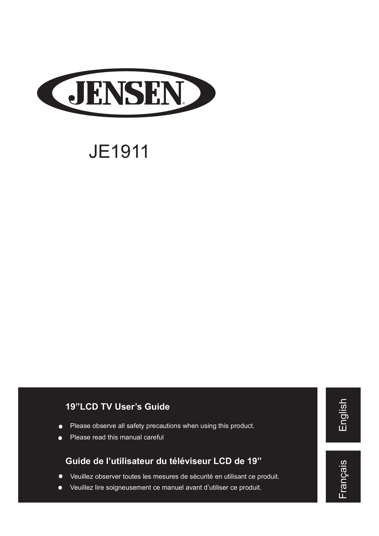 Jensen JE1911 Flat Panel Television User Manual