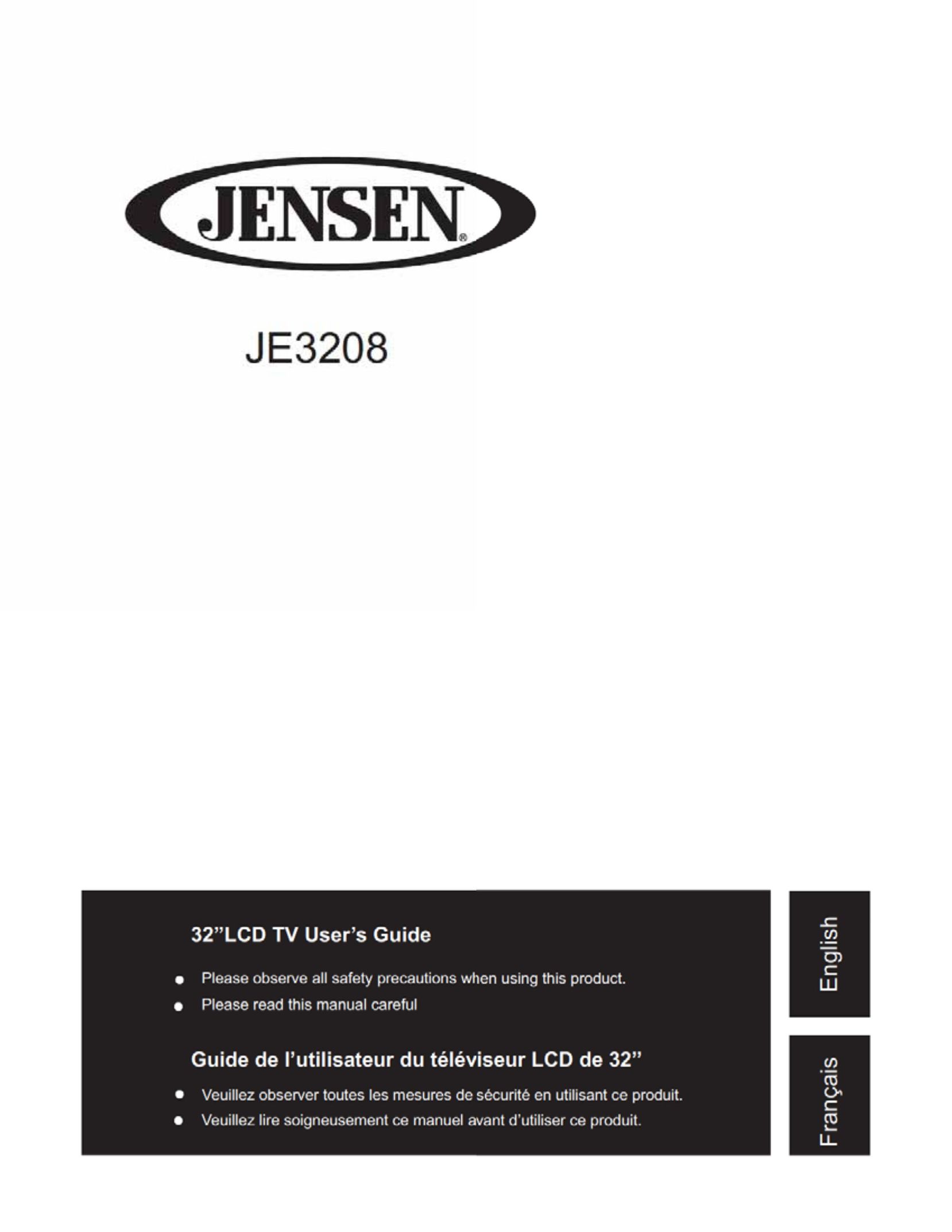 Jensen JE3208 Flat Panel Television User Manual