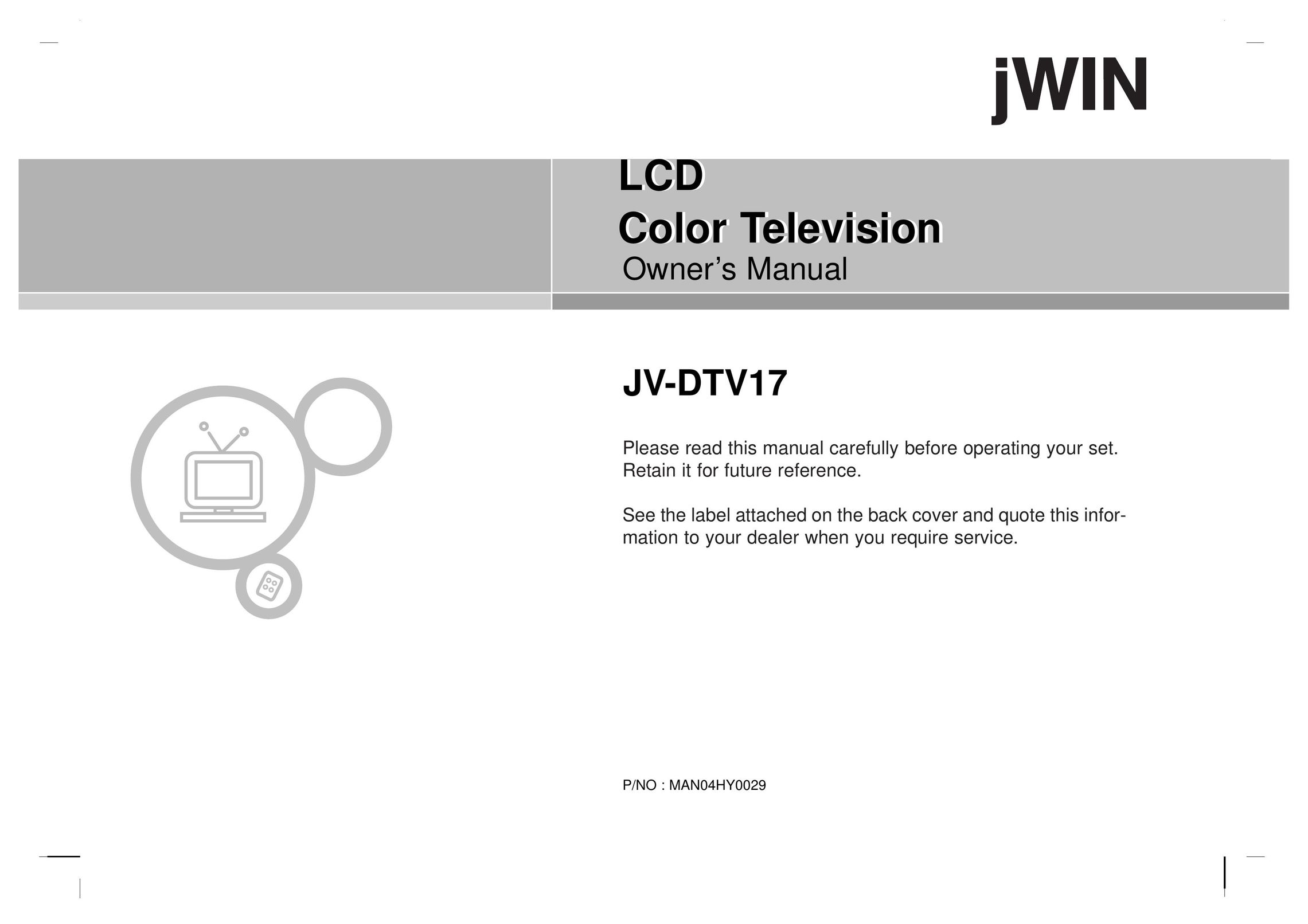 Jwin JV-DTV17 Flat Panel Television User Manual