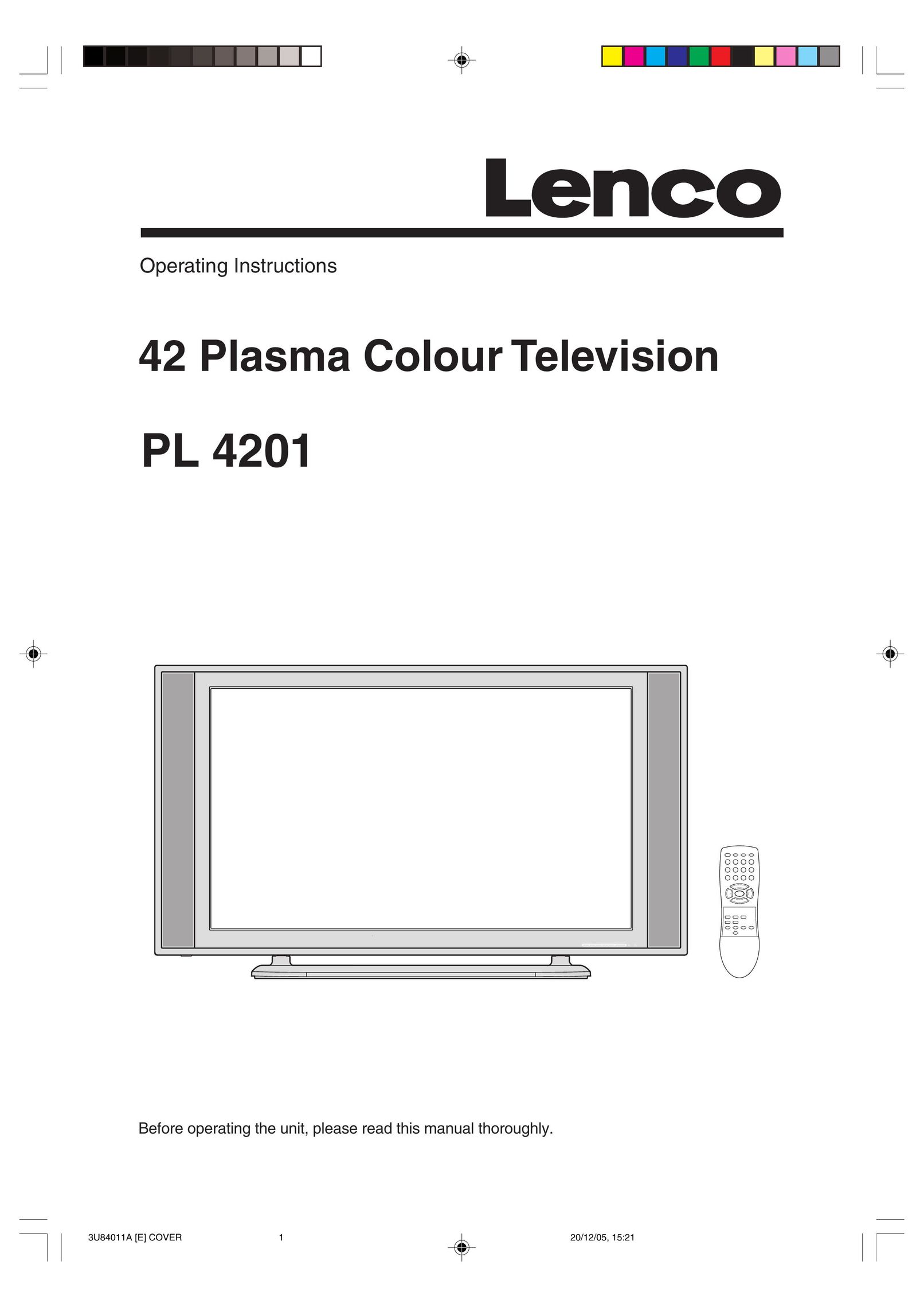 Lenco Marine PL 4201 Flat Panel Television User Manual