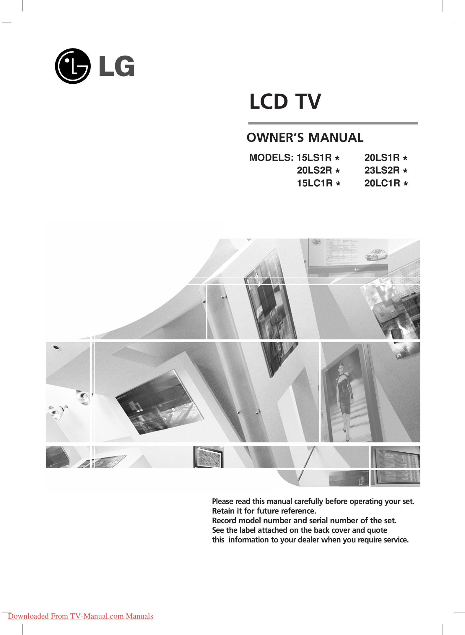 LG Electronics 15LS1R Flat Panel Television User Manual