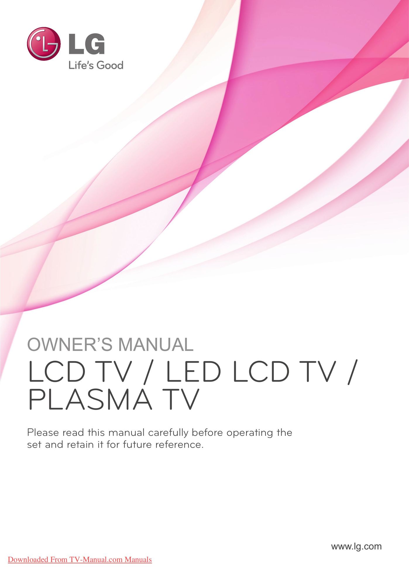 LG Electronics 19/22/26LV25** Flat Panel Television User Manual