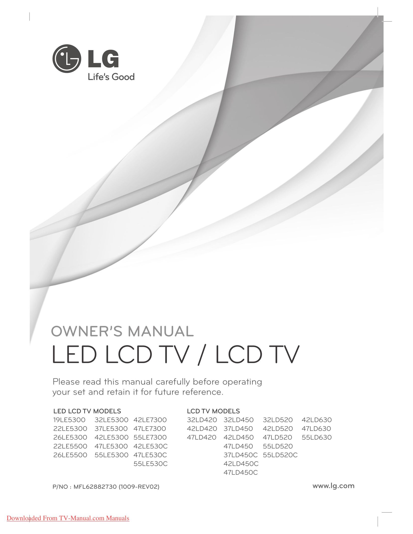 LG Electronics 19LE5300 Flat Panel Television User Manual