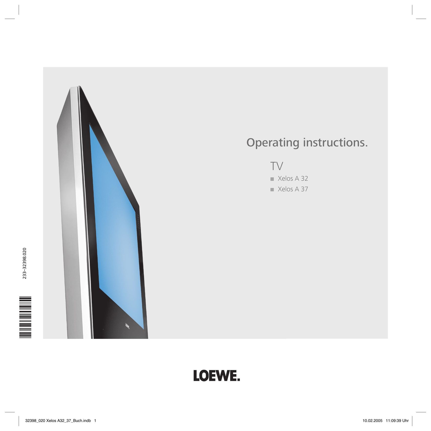 Loewe A 32, A 37 Flat Panel Television User Manual