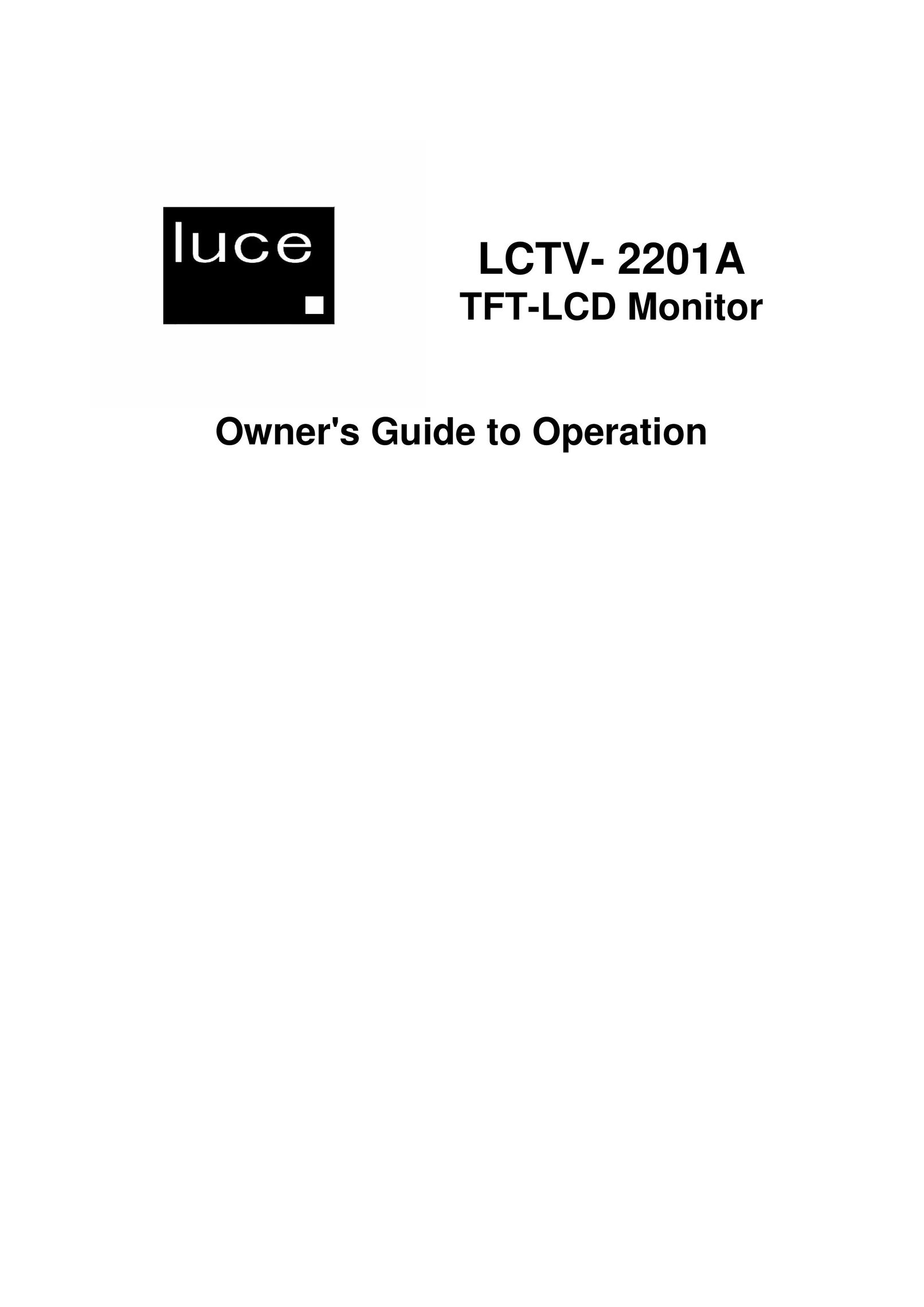 Luce LCTV-2201A Flat Panel Television User Manual