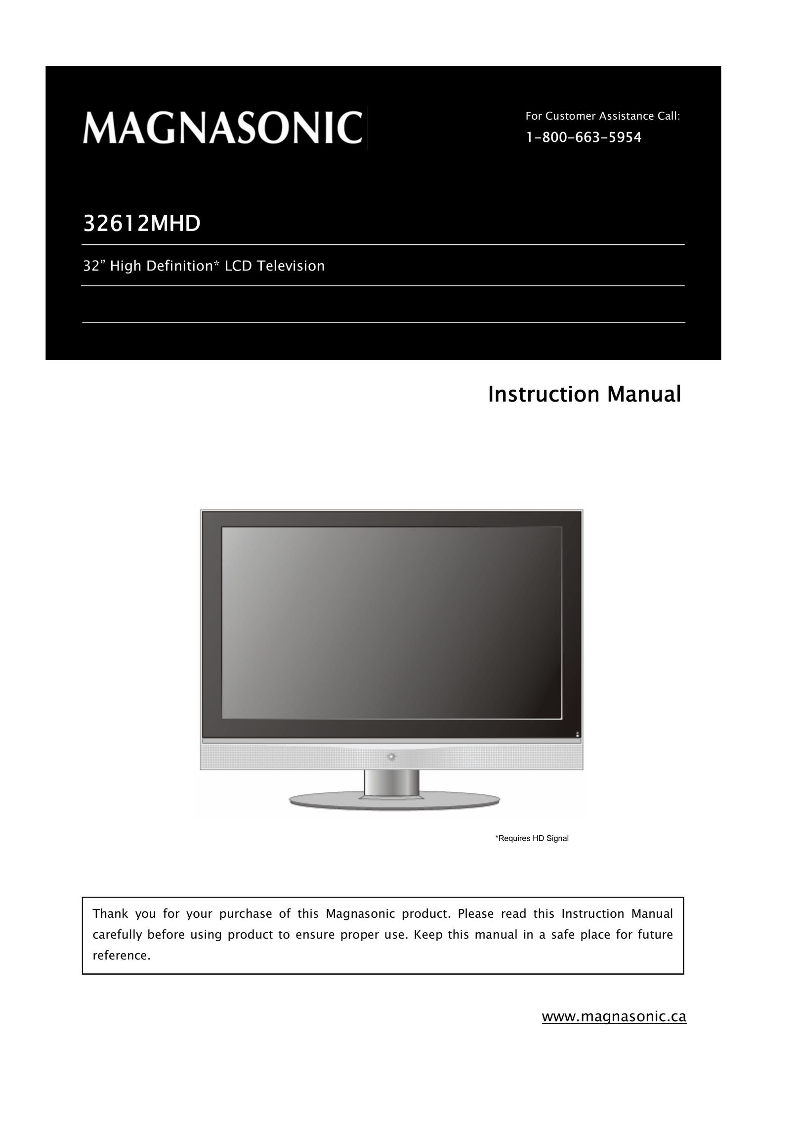 Magnasonic 32612MHD Flat Panel Television User Manual