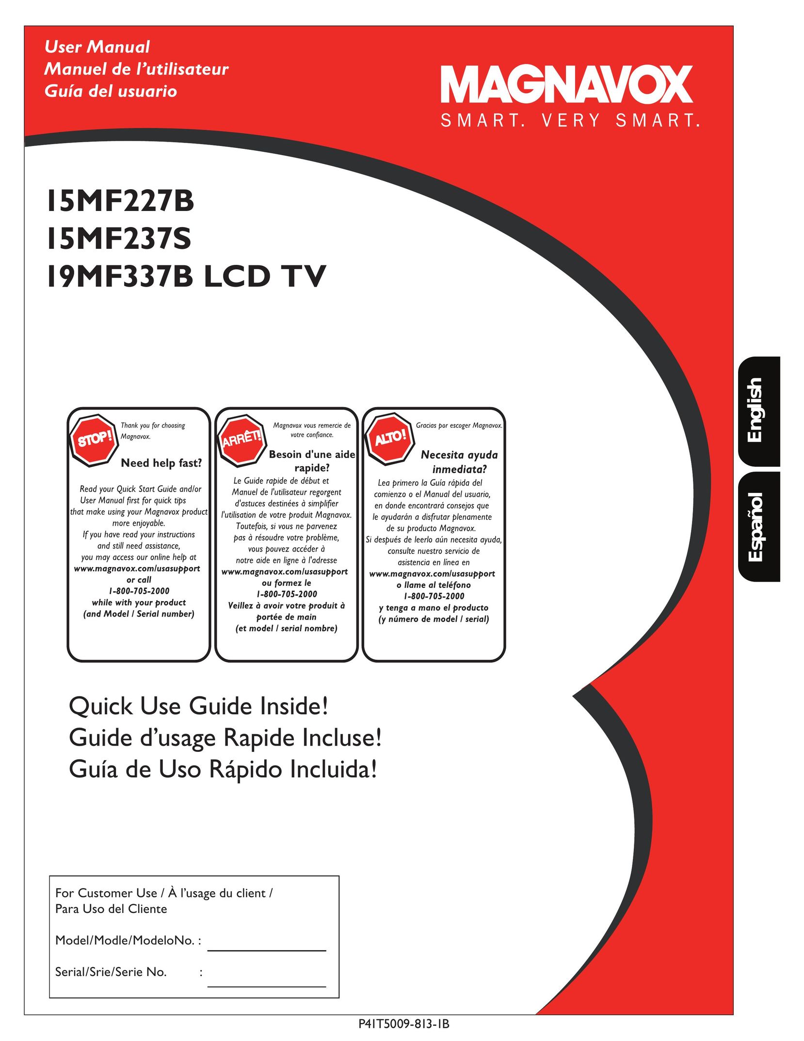 Magnavox 15MF237S Flat Panel Television User Manual
