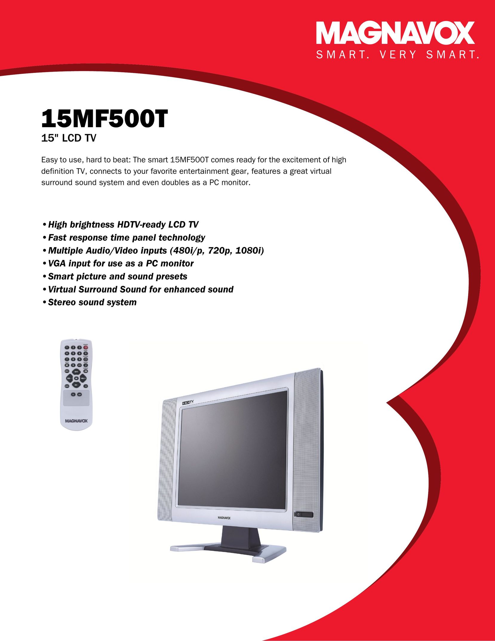 Magnavox 15MF500T Flat Panel Television User Manual