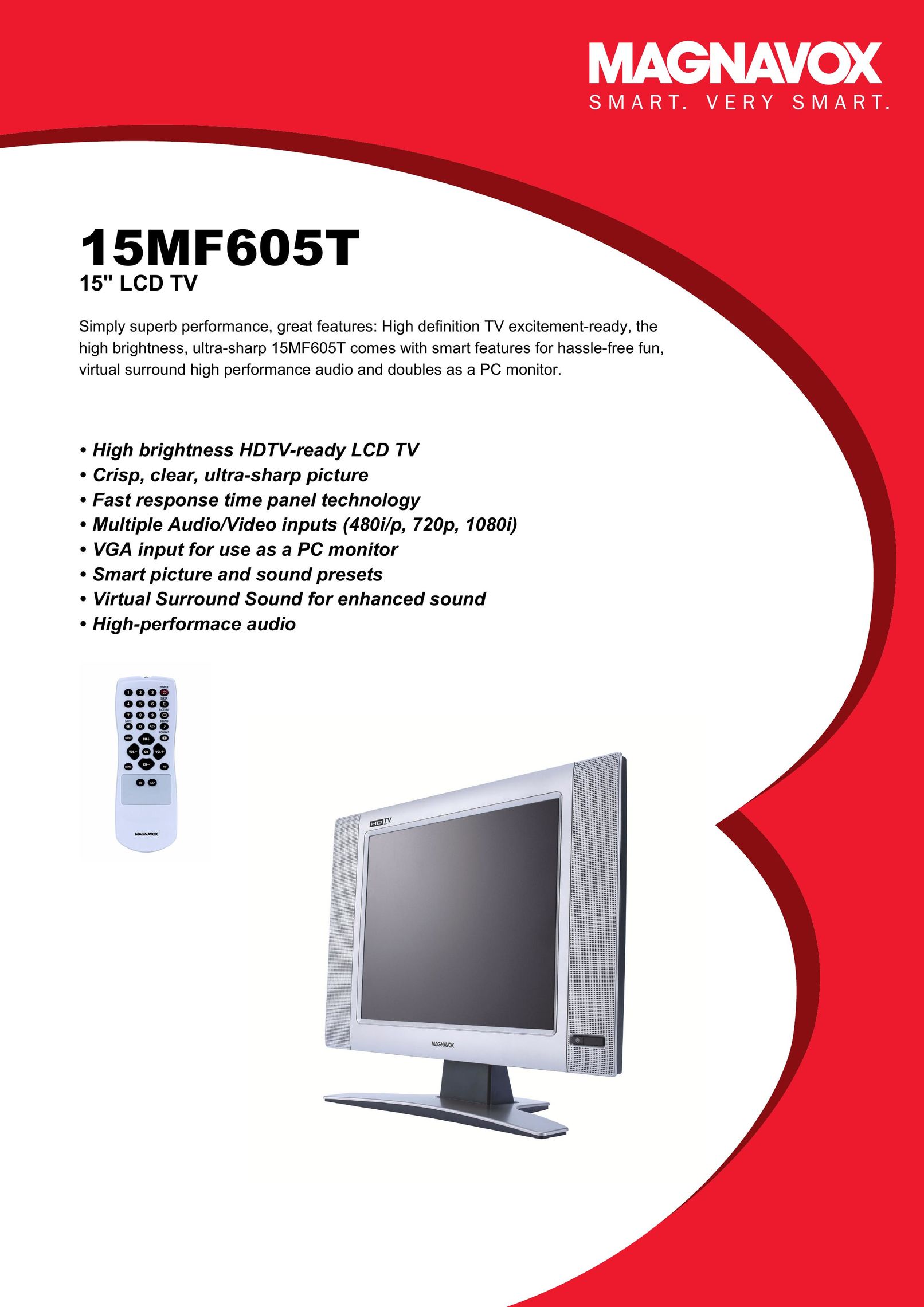 Magnavox 15MF605T Flat Panel Television User Manual