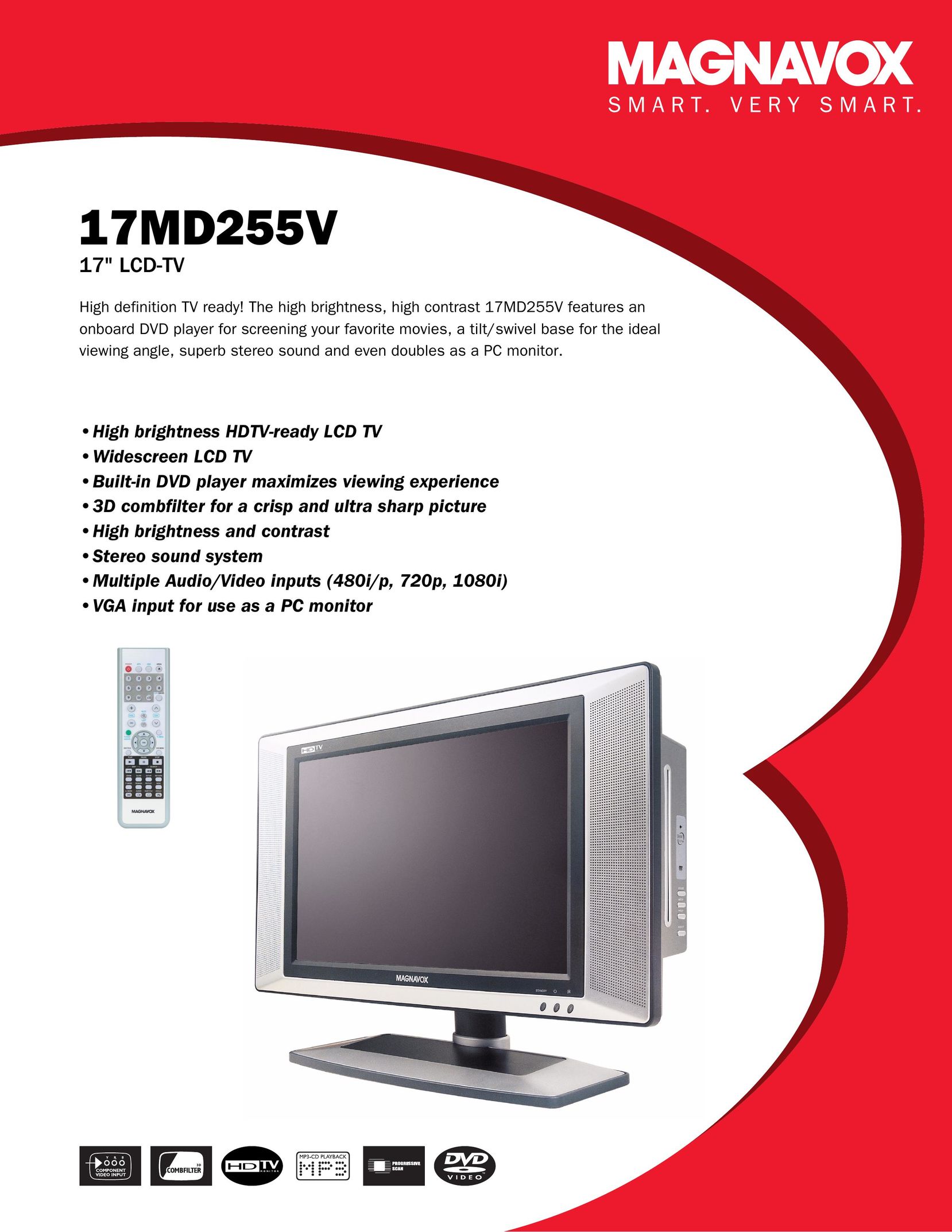Magnavox 17MD255V Flat Panel Television User Manual