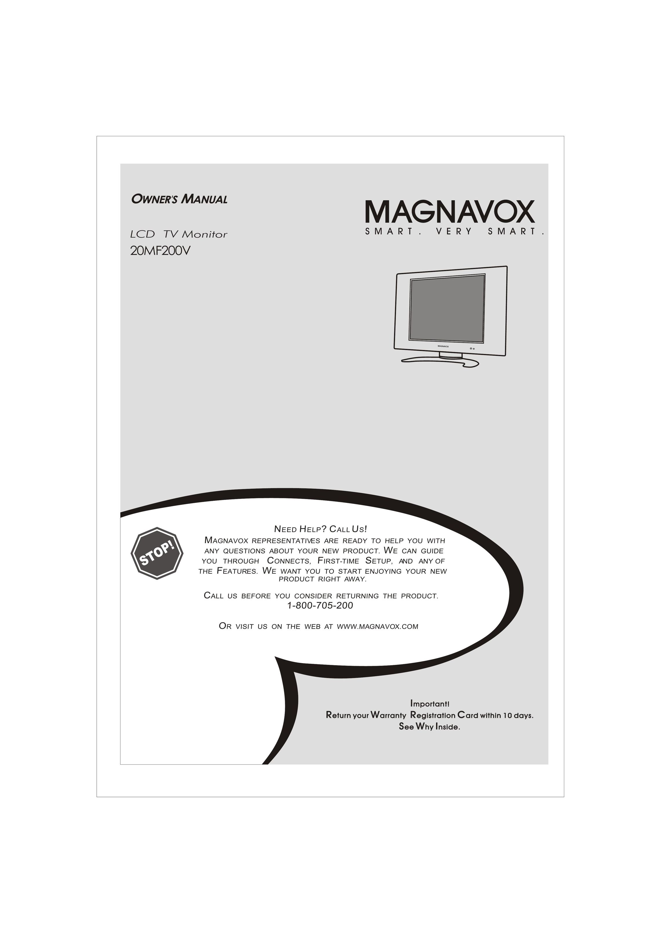 Magnavox 20MF200V Flat Panel Television User Manual