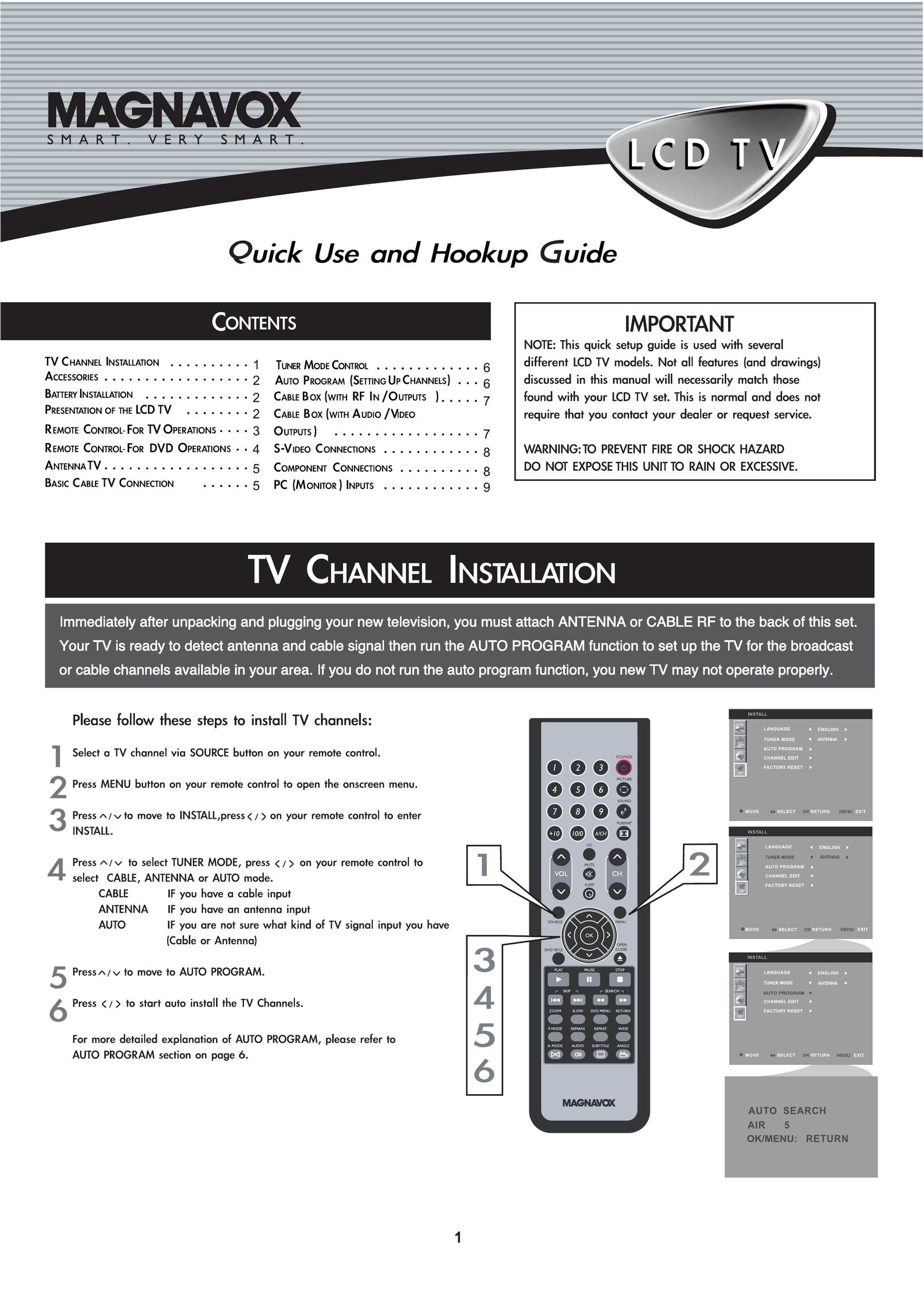 Magnavox 20MF251W/37E Flat Panel Television User Manual