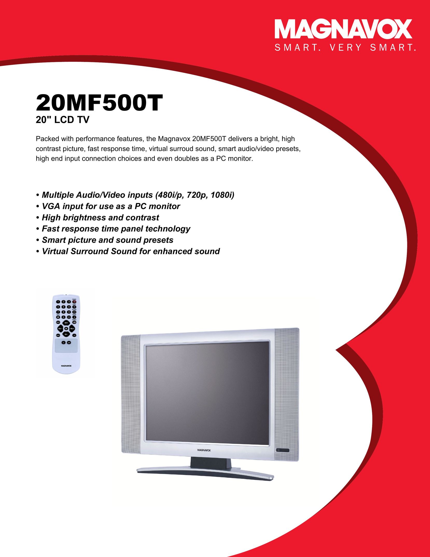 Magnavox 20MF500T Flat Panel Television User Manual