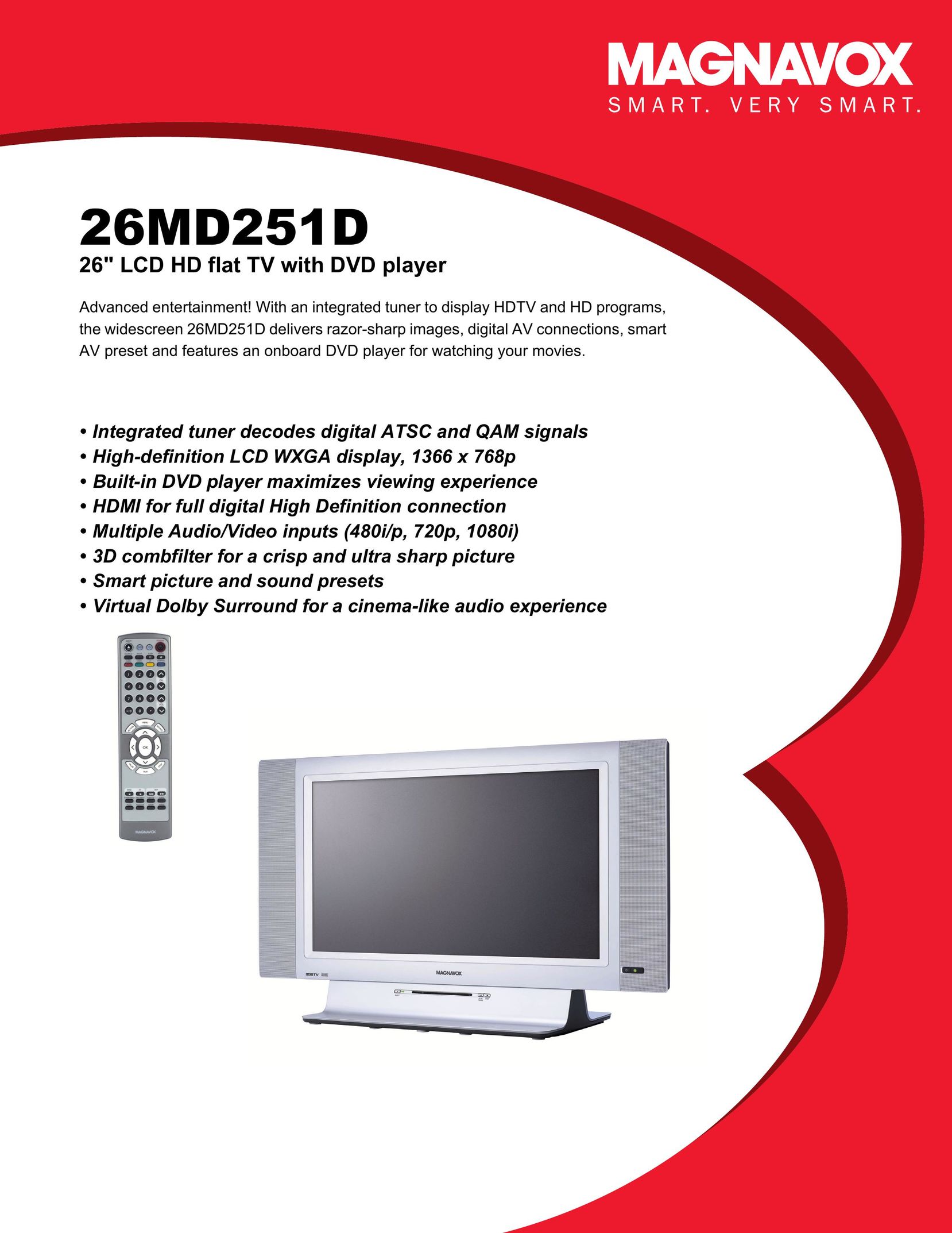 Magnavox 26MD251D Flat Panel Television User Manual