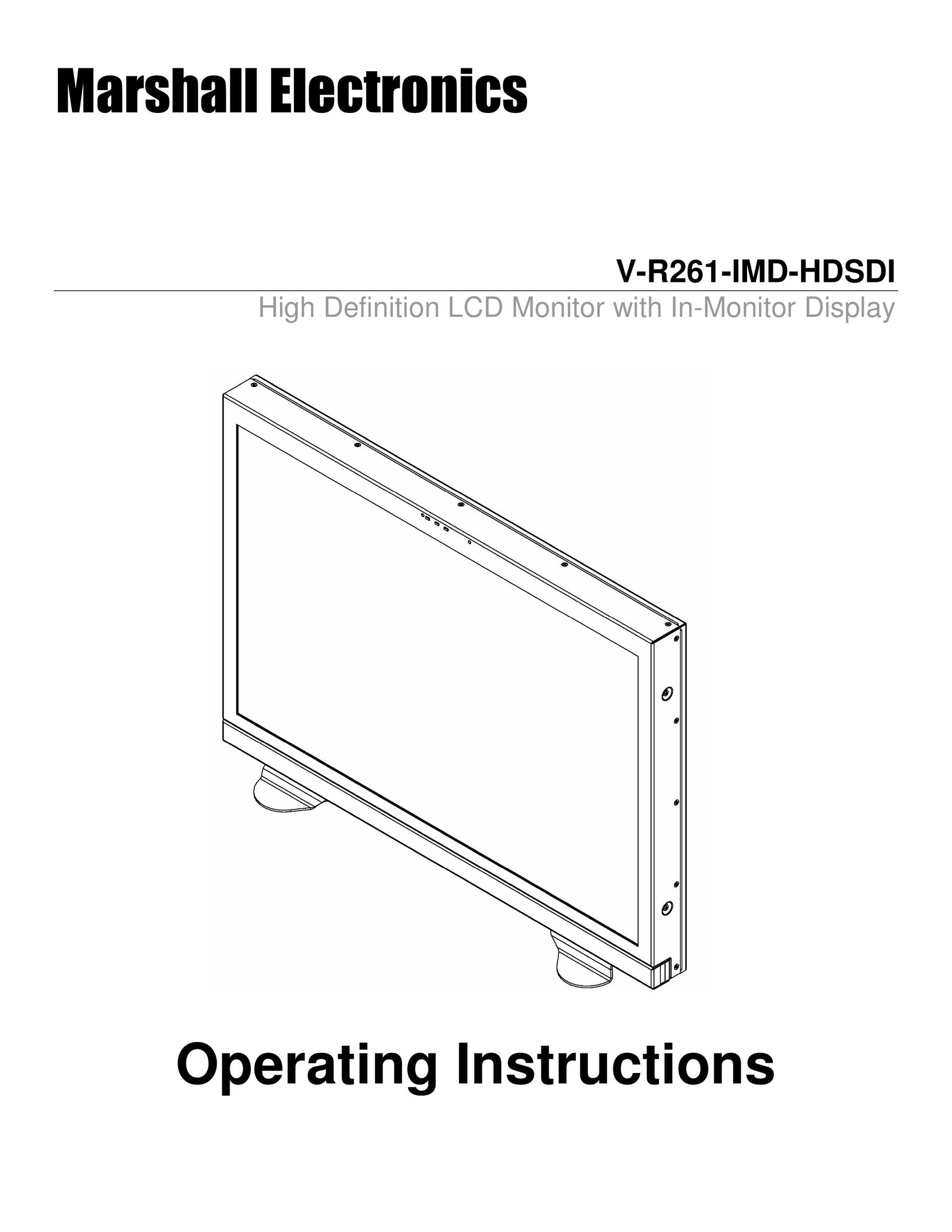 Marshall electronic V-R261-IMD-HDSDI Flat Panel Television User Manual