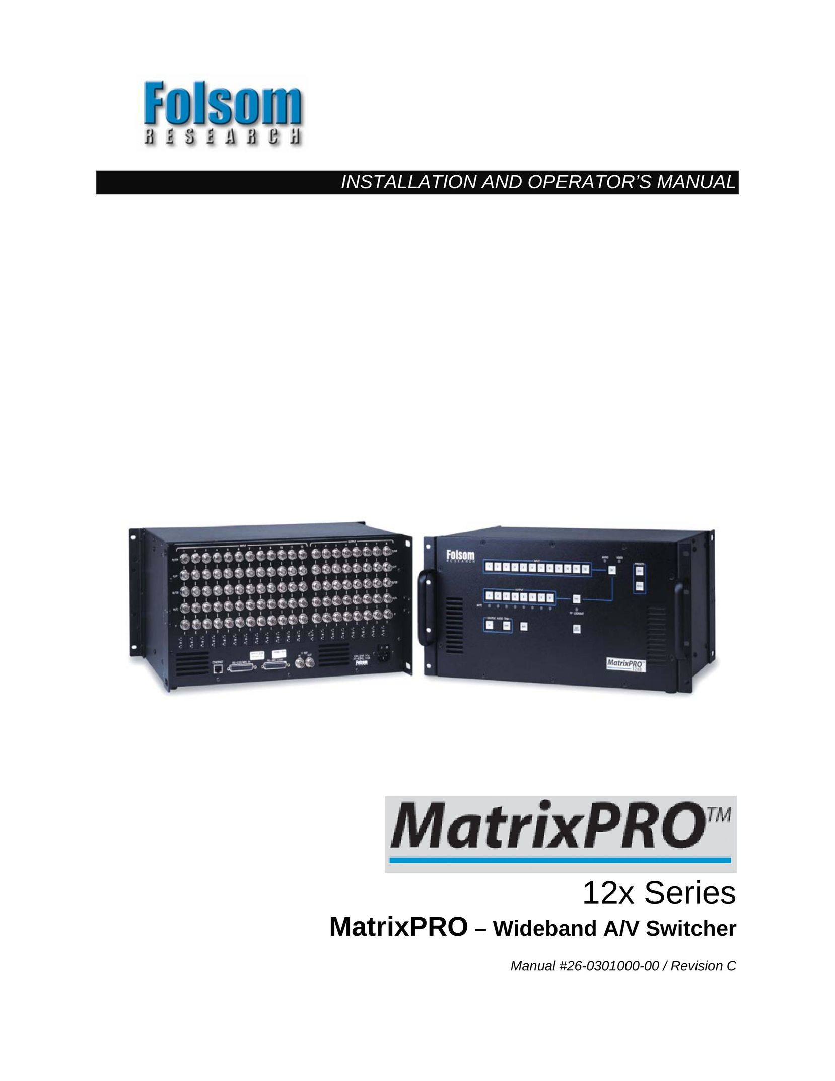 Matrix Audio 12X Flat Panel Television User Manual